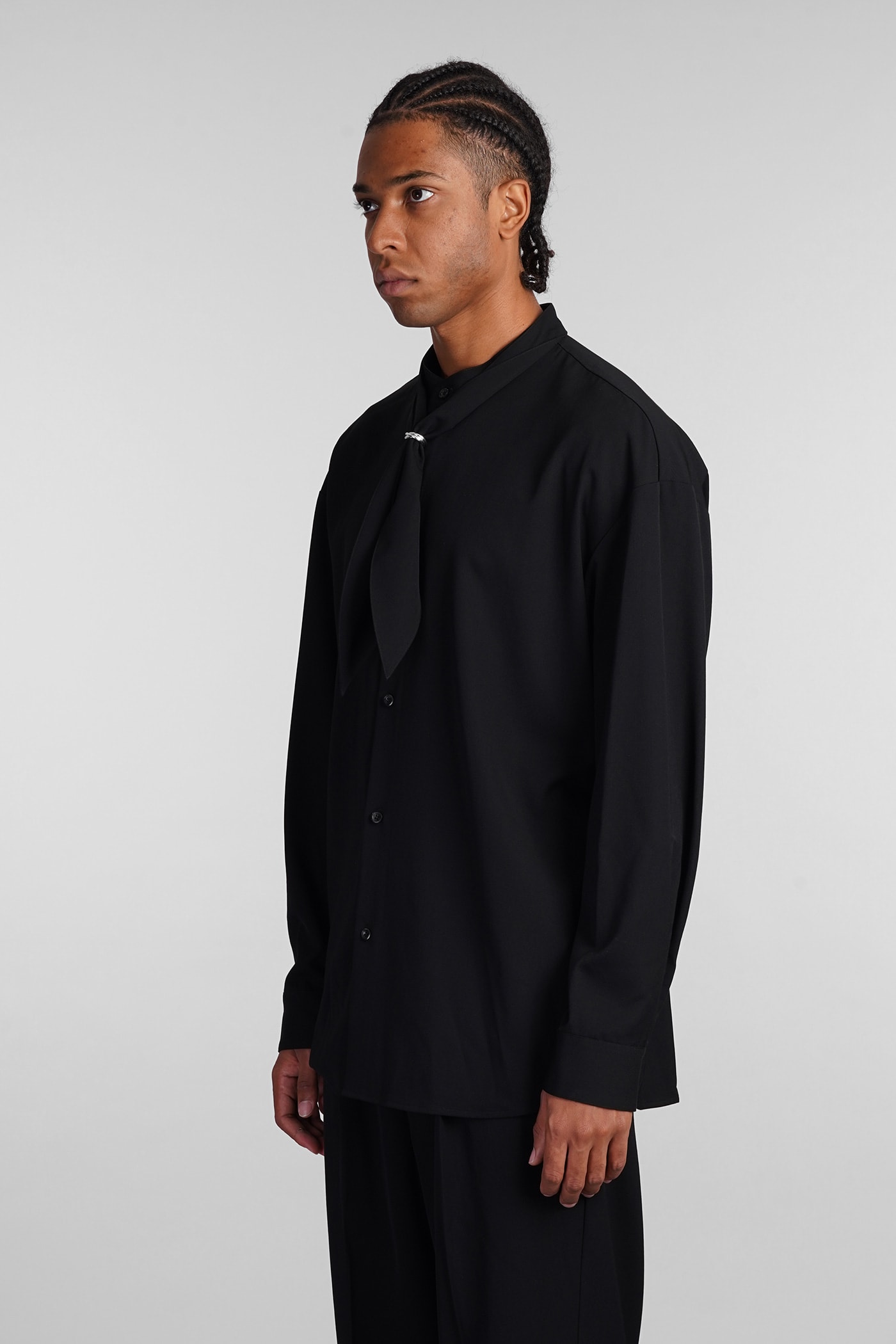 Shop Attachment Shirt In Black Wool