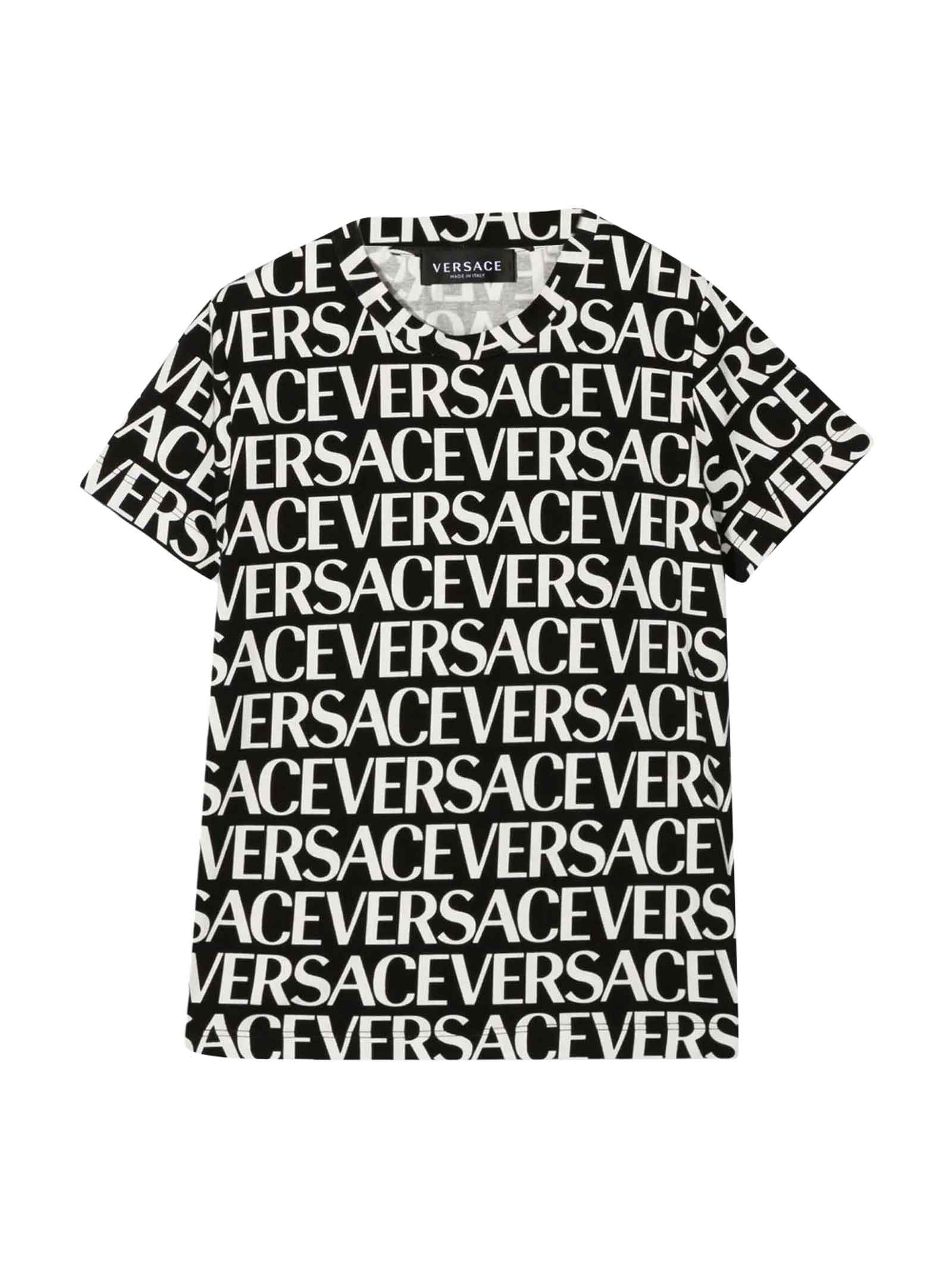 Versace Black T-shirt Unisex Kids