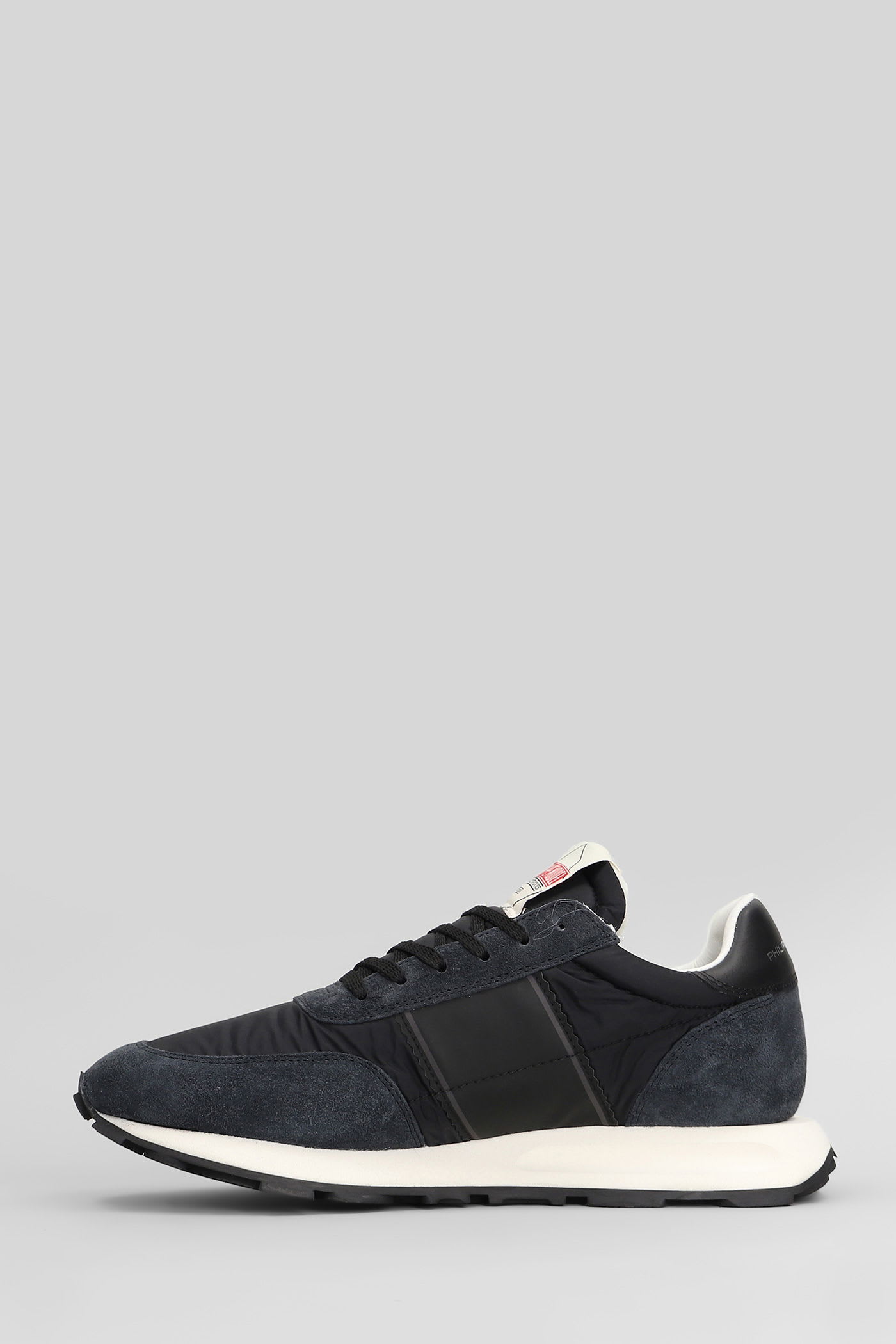 Philippe Model Tour Low Sneakers In Blue Suede And Fabric In Blue