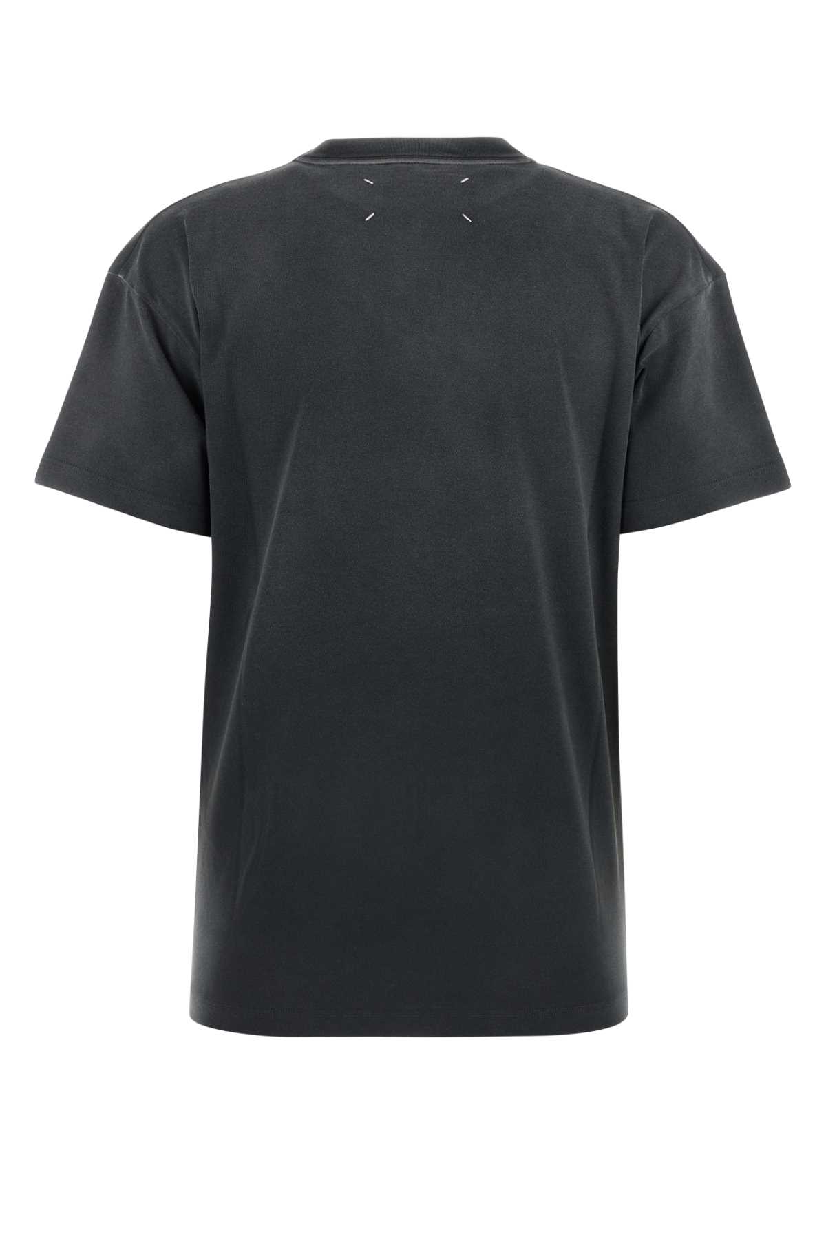 Shop Maison Margiela Charcoal Cotton T-shirt In Washedblack