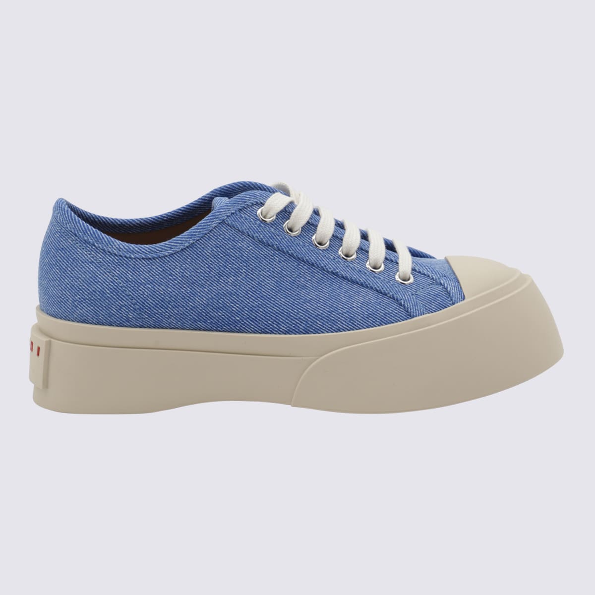 Blue Leather Sneakers