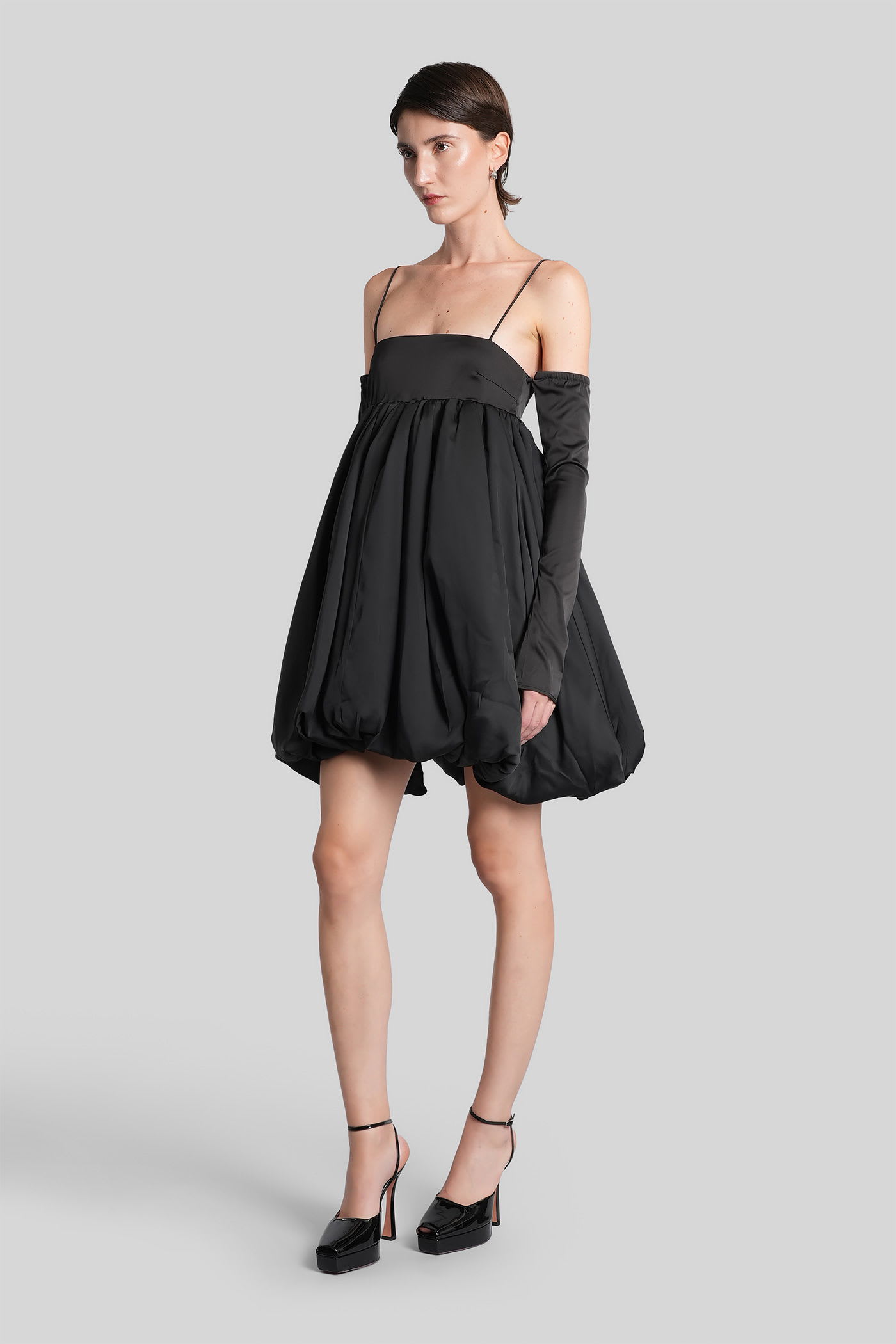 Rotate Birger Christensen Bubble Midi Dress In Black