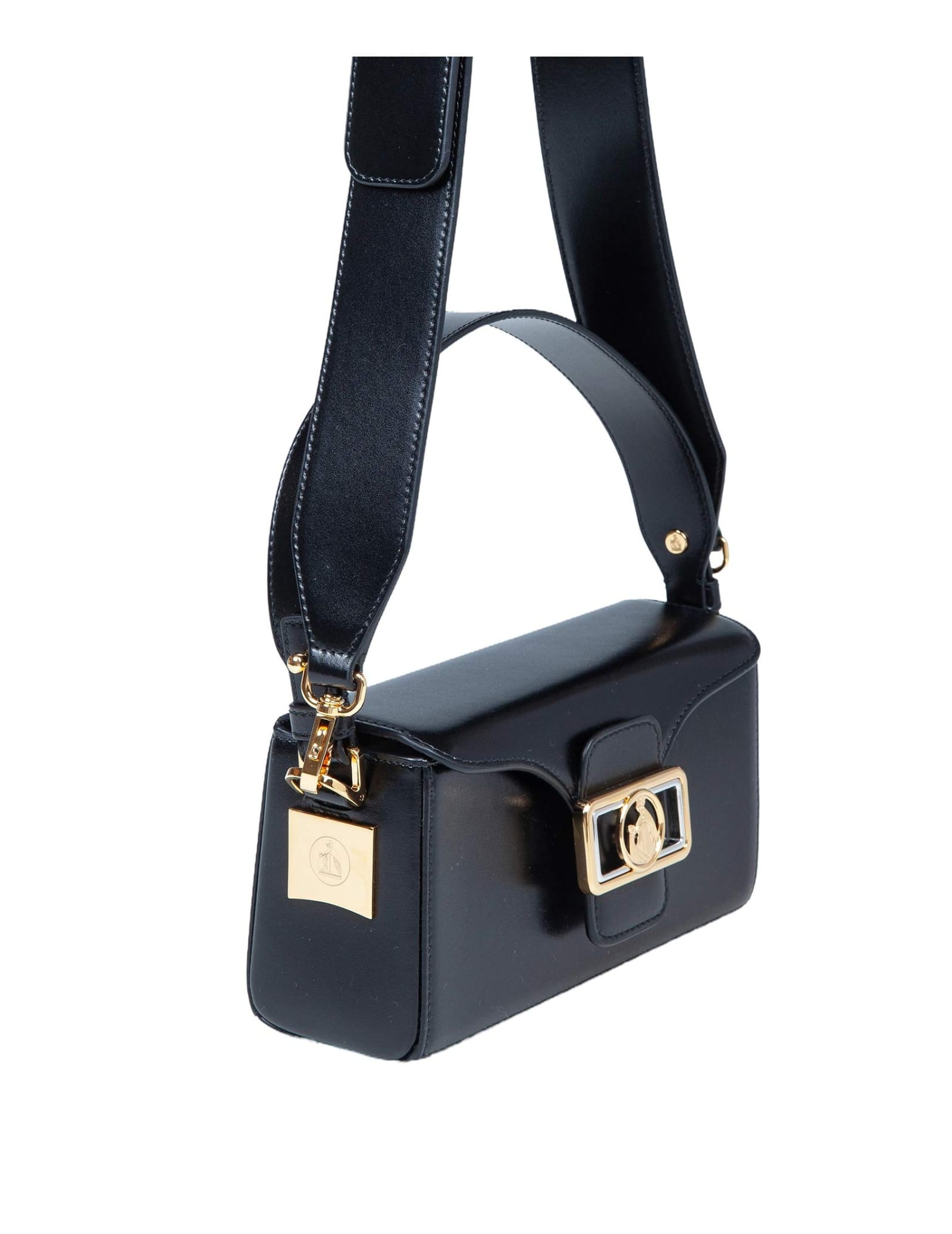 Shop Lanvin Nano Pencil Handbag In Black Leather