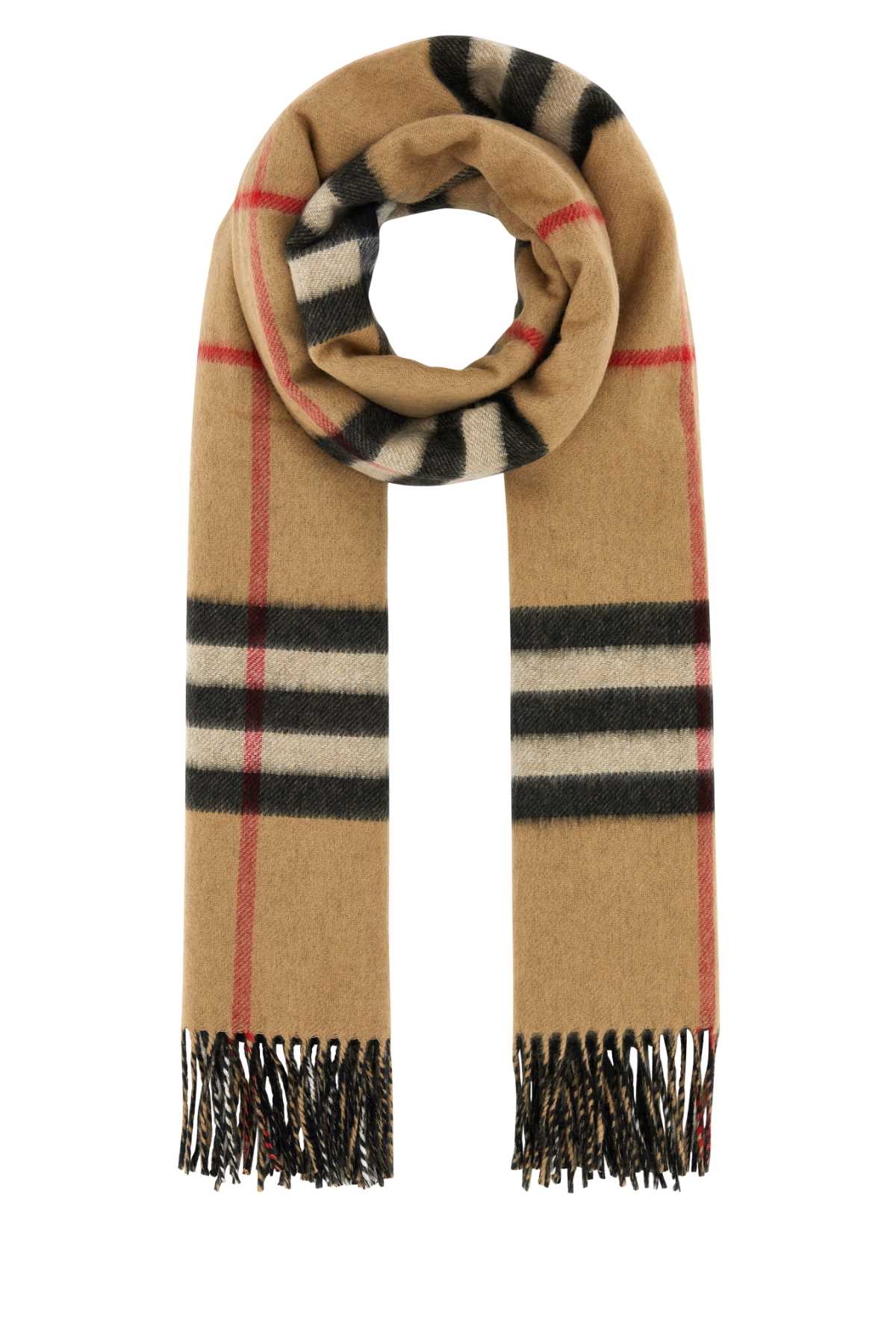 Shop Burberry Embroidered Cashmere Scarf In Black