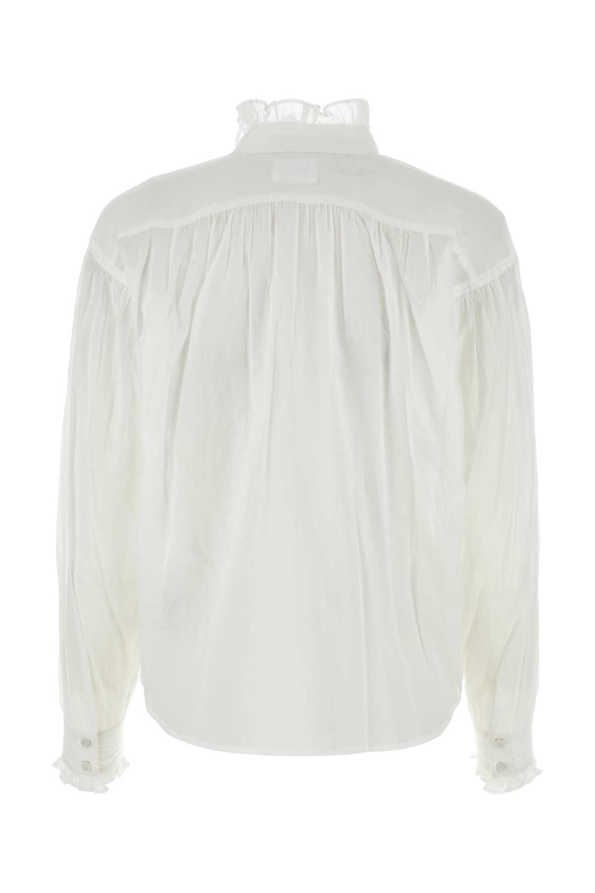 Shop Marant Etoile White Cotton Pamiala Blouse