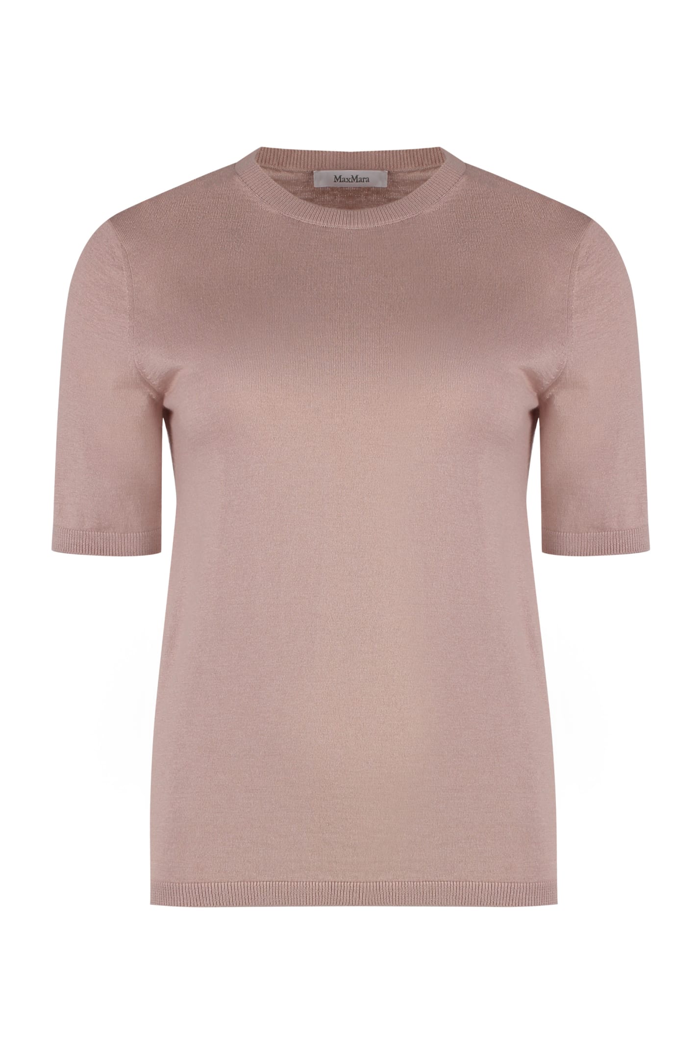 Shop Max Mara Warren Short Sleeve Sweater In Pink