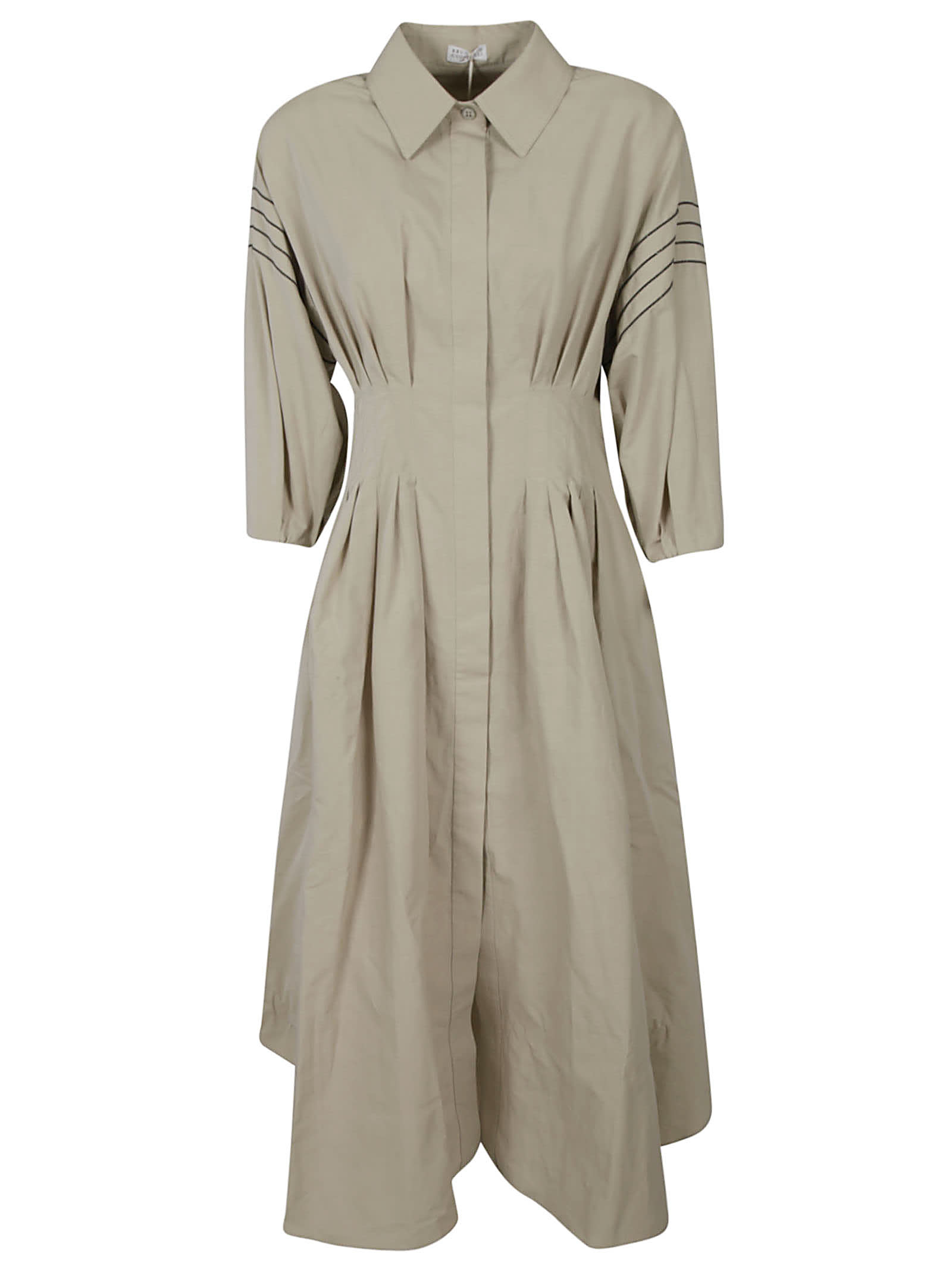 Brunello Cucinelli Pleat Detail Shirt Dress