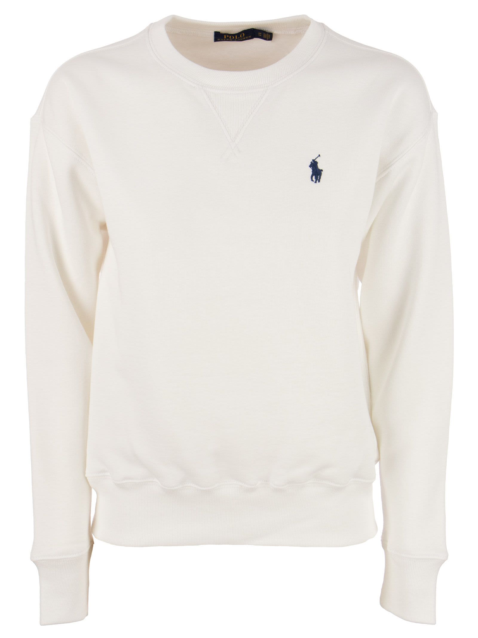 Polo Ralph Lauren Relaxed Fit Eco-conscious Sweatshirt With Subtle Logo In Multi