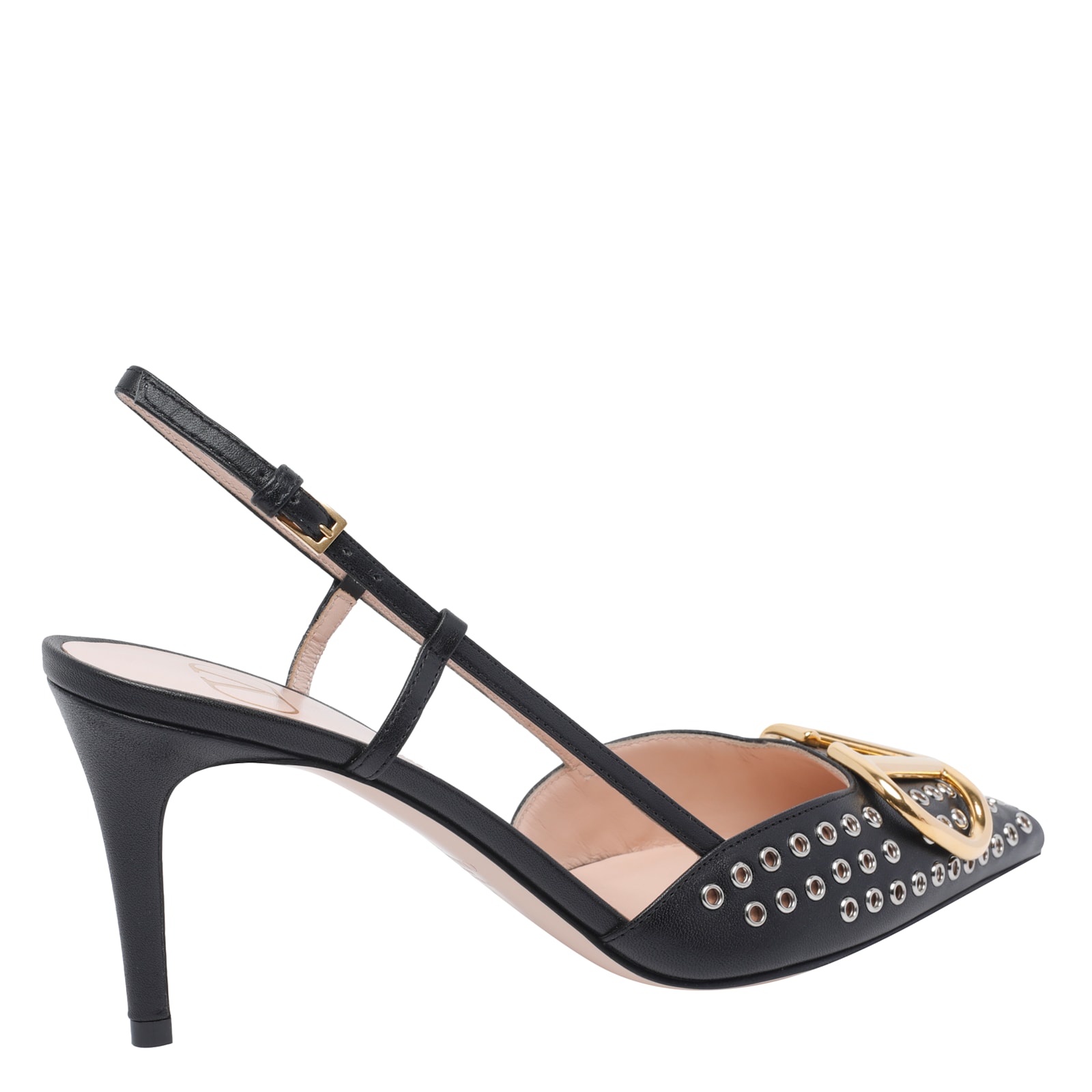Valentino Vlogo Signature Slingback Decollete In Animal Print