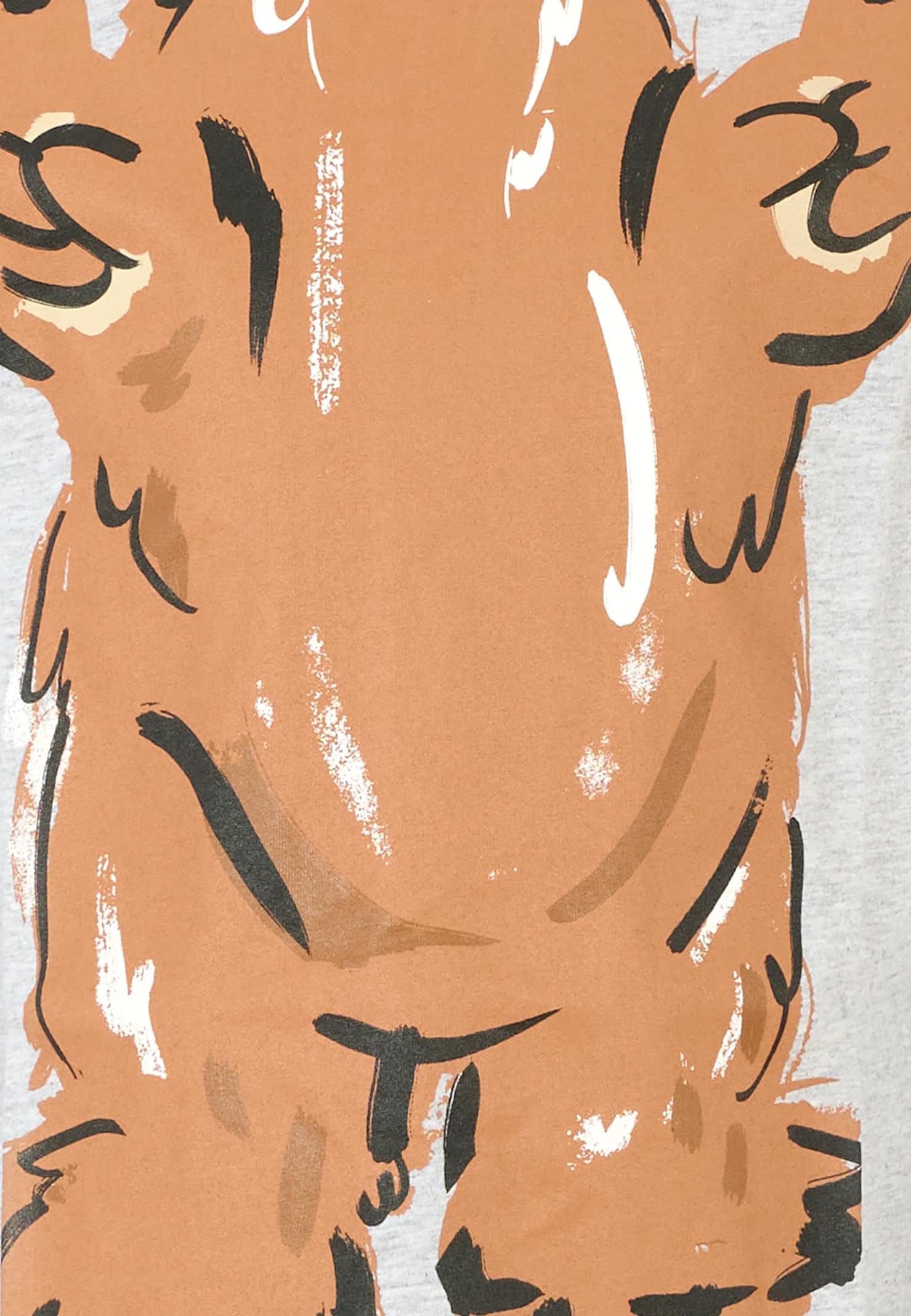 Stella Mccartney Gray T-shirt For Boy With Bear In White