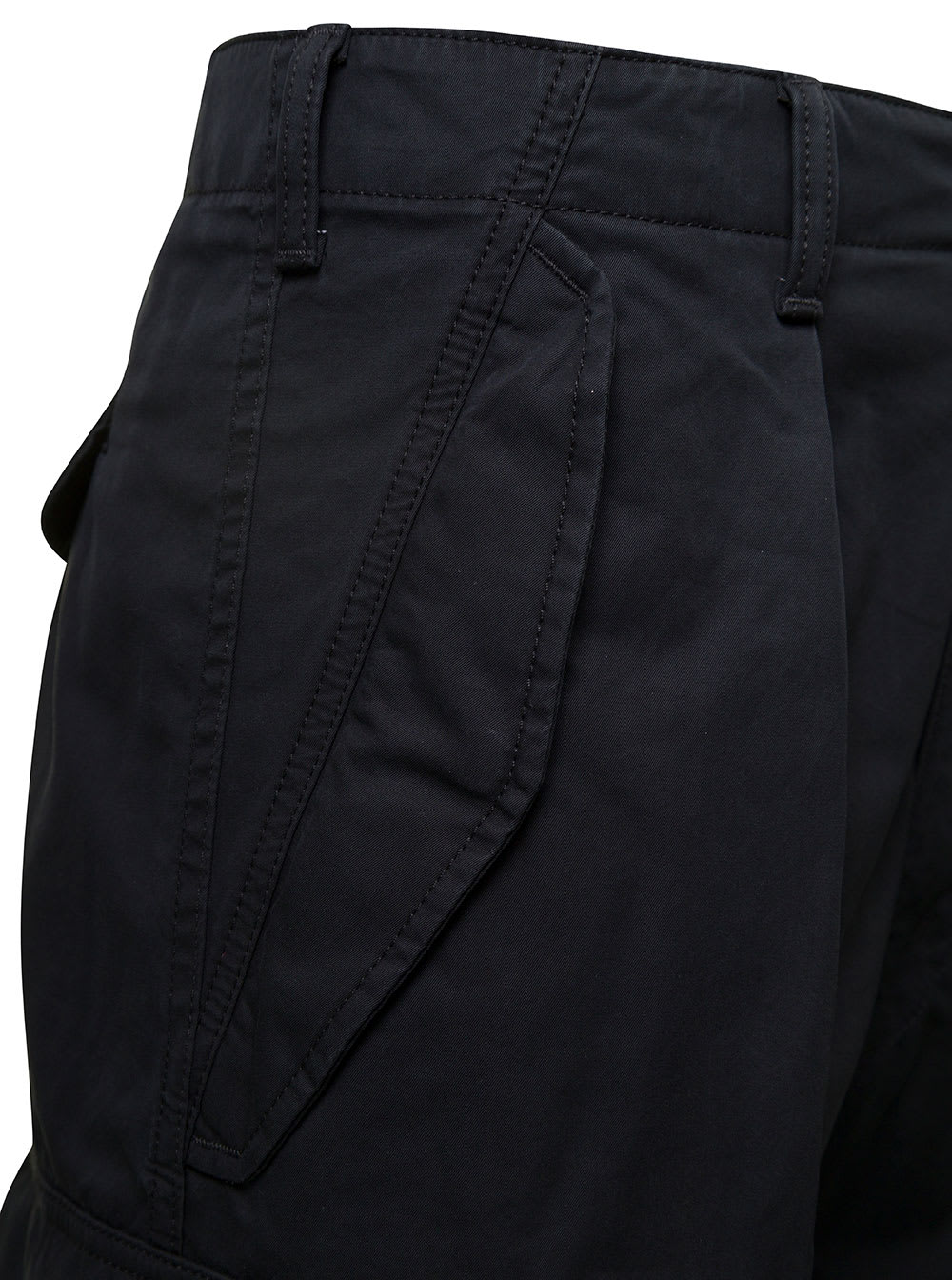 Shop Tom Ford Black Straight Leg Cargo Pants In Cotton Man