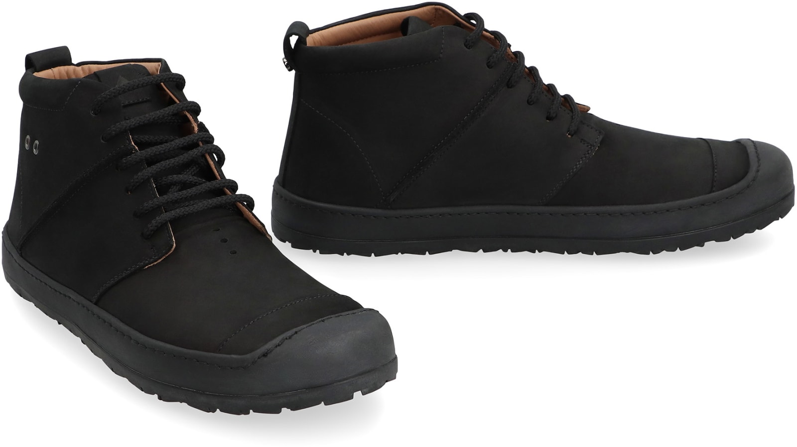 Shop Volta Leather Desert Boots In Black