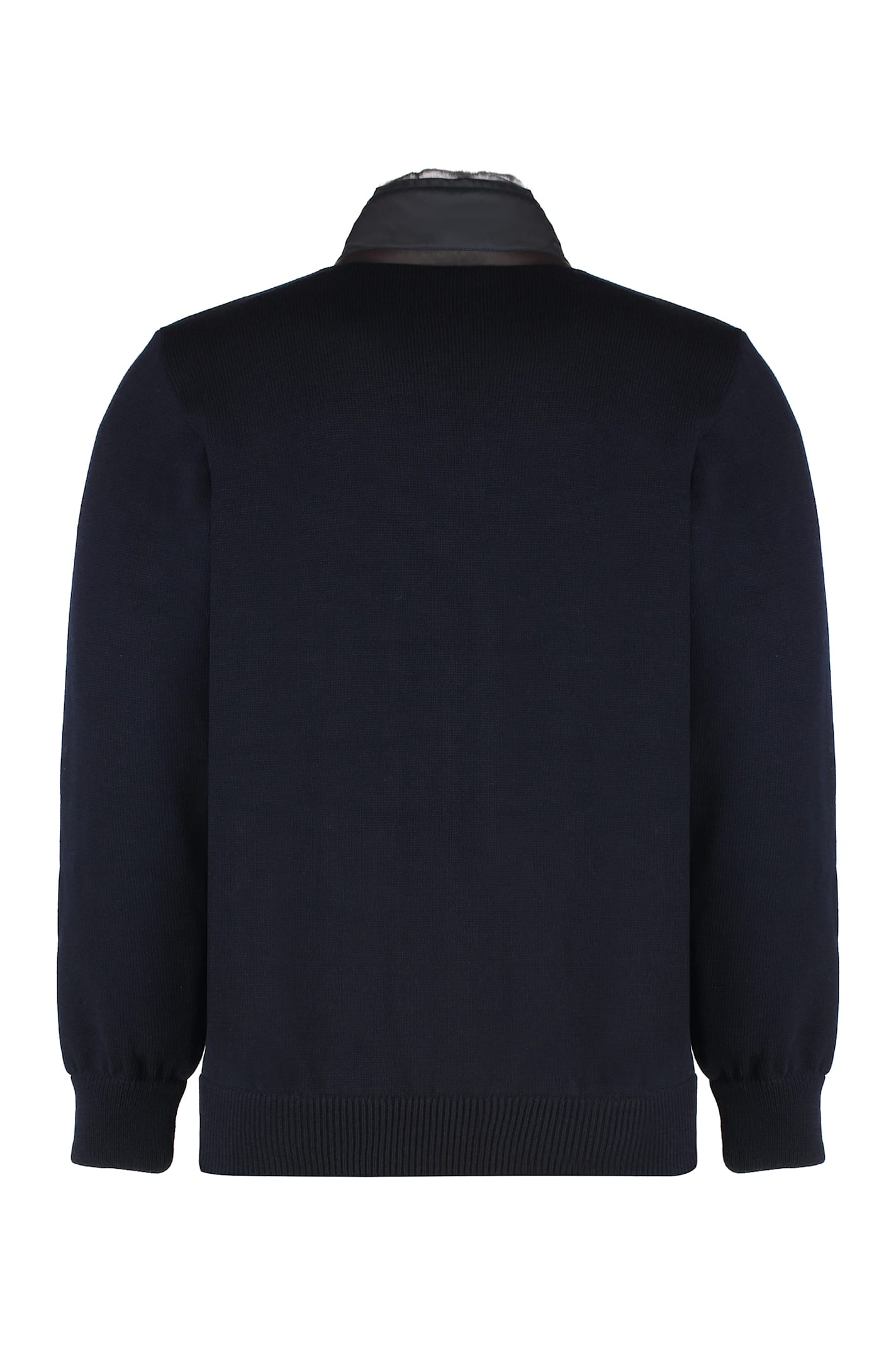 Paul&amp;shark Knitted Jacket With Padded Panel In Black