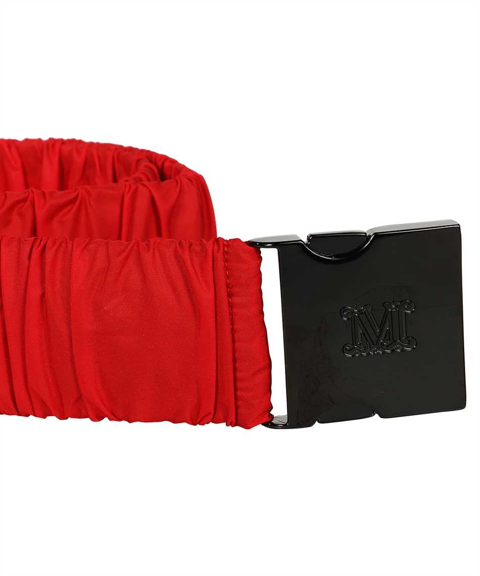 Shop Max Mara Show Elastic Belt With Logo Detail In Red