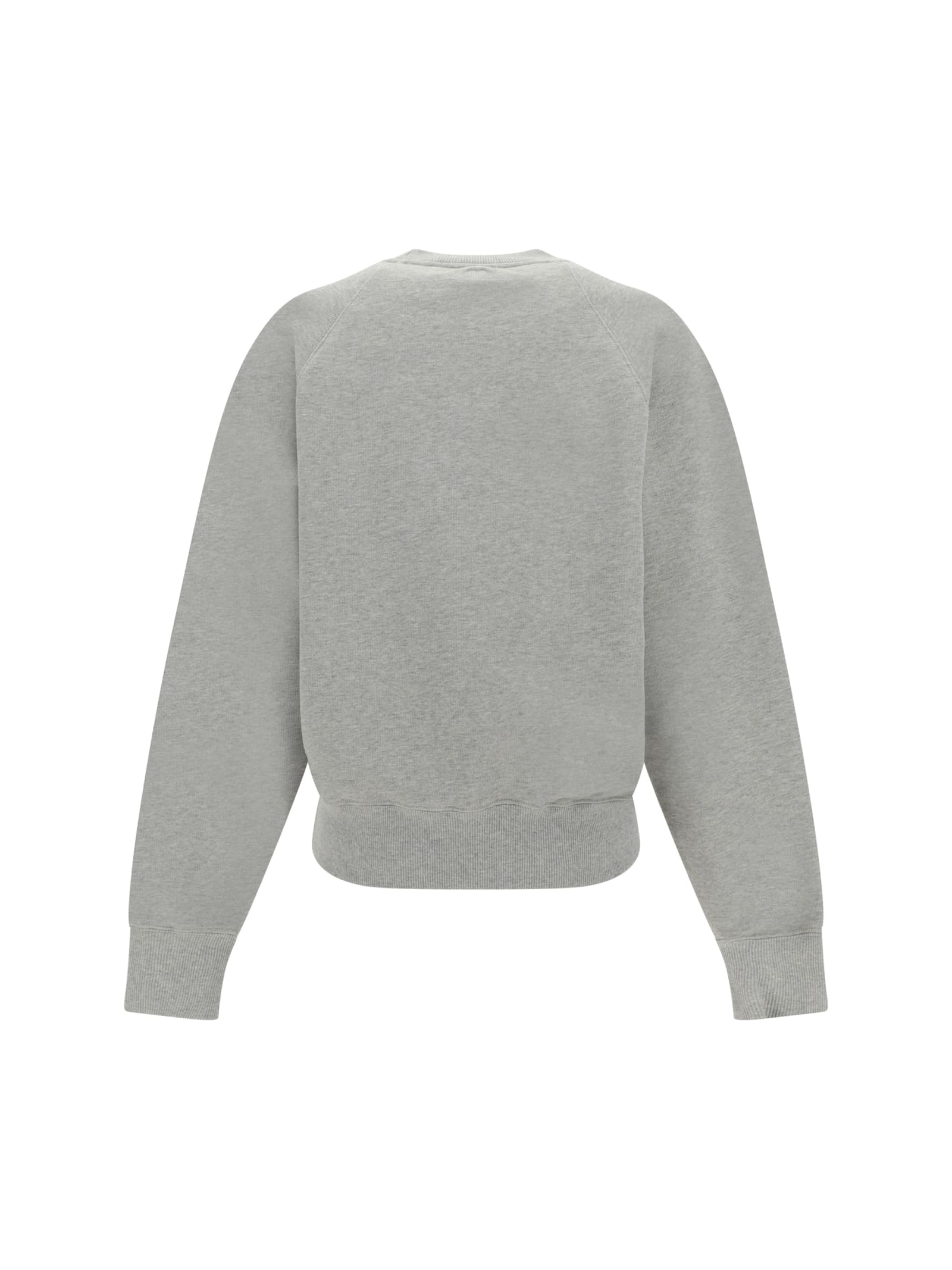 Shop Ami Alexandre Mattiussi Sweatshirt In Heather Ash Grey