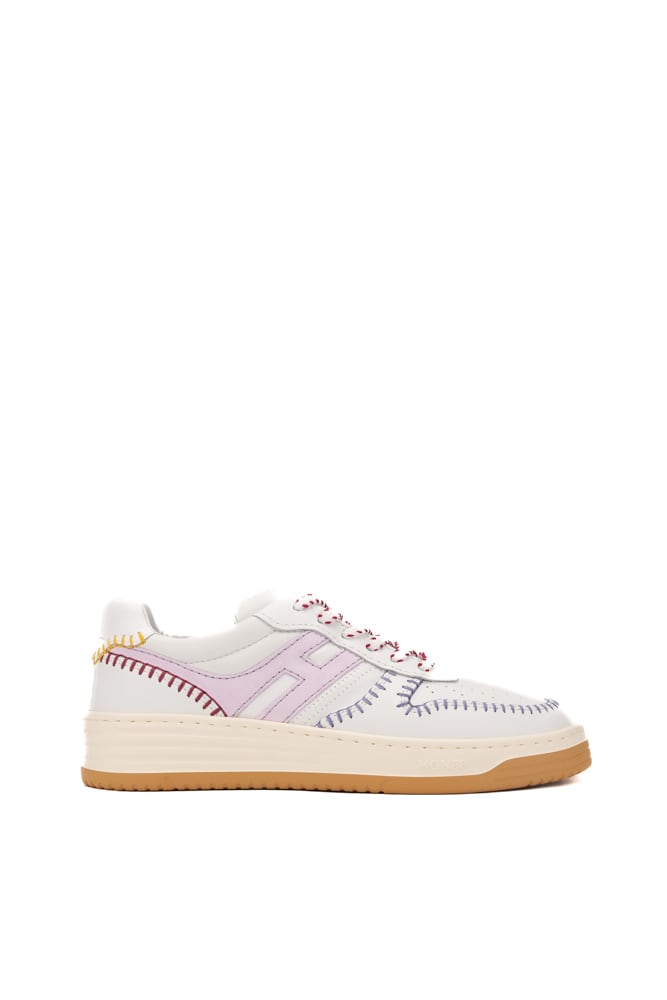 Hogan H360 White Pink Sneakers In Bianco/rosa