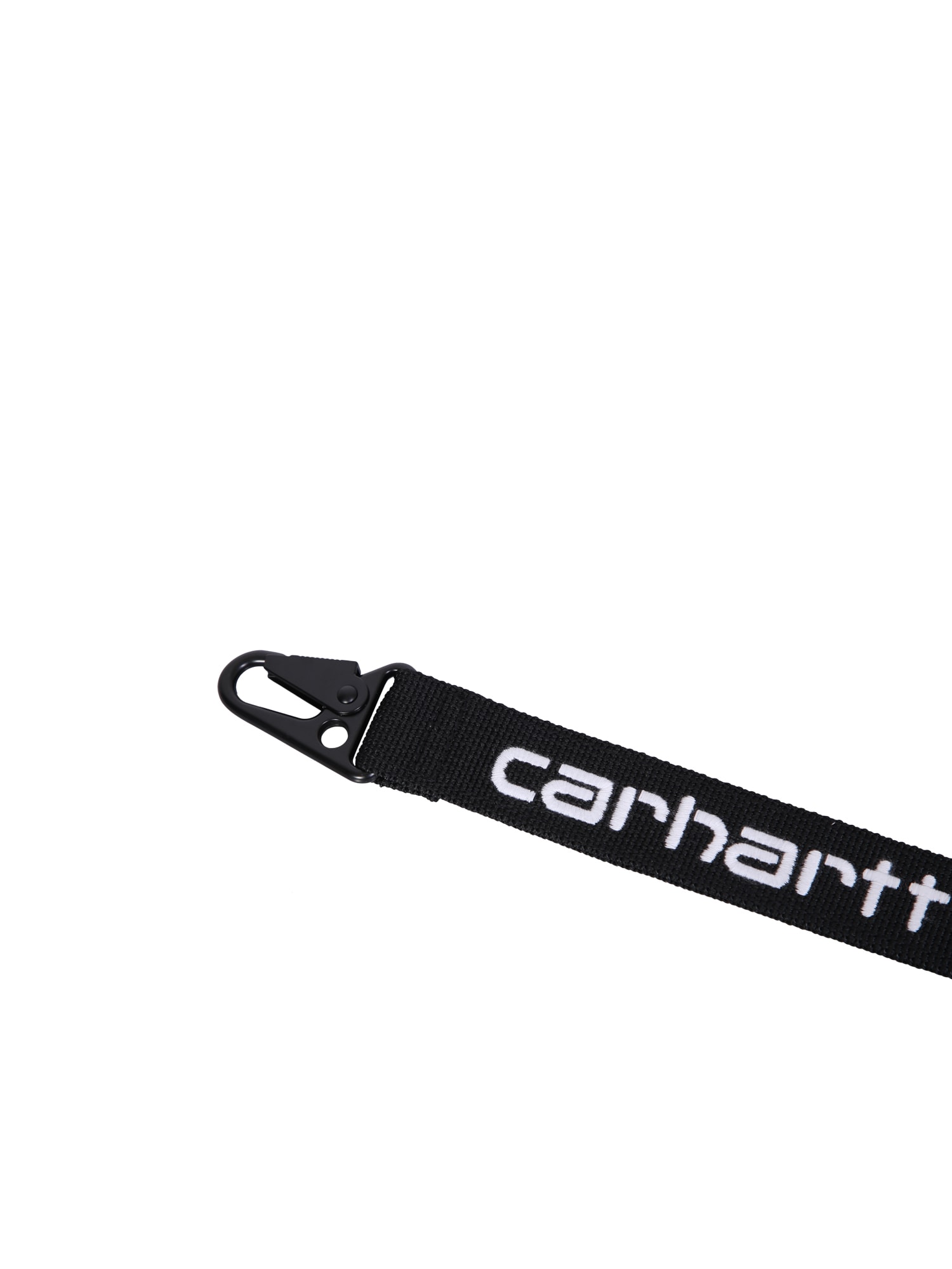 Shop Carhartt Embroidered Logo Keychain In Black