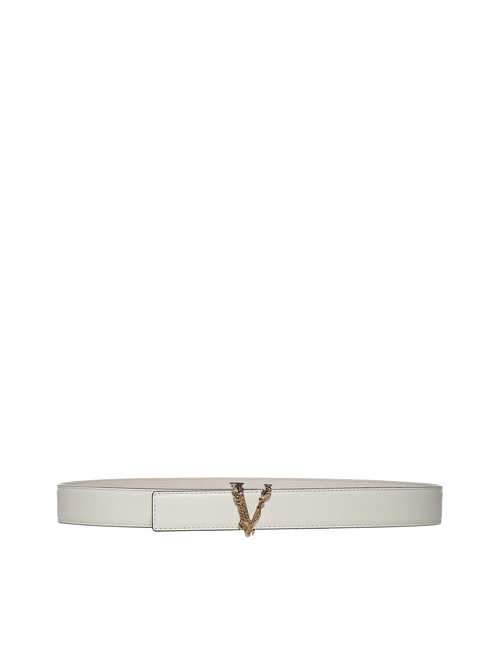 Versace Belt In Ecru-oro