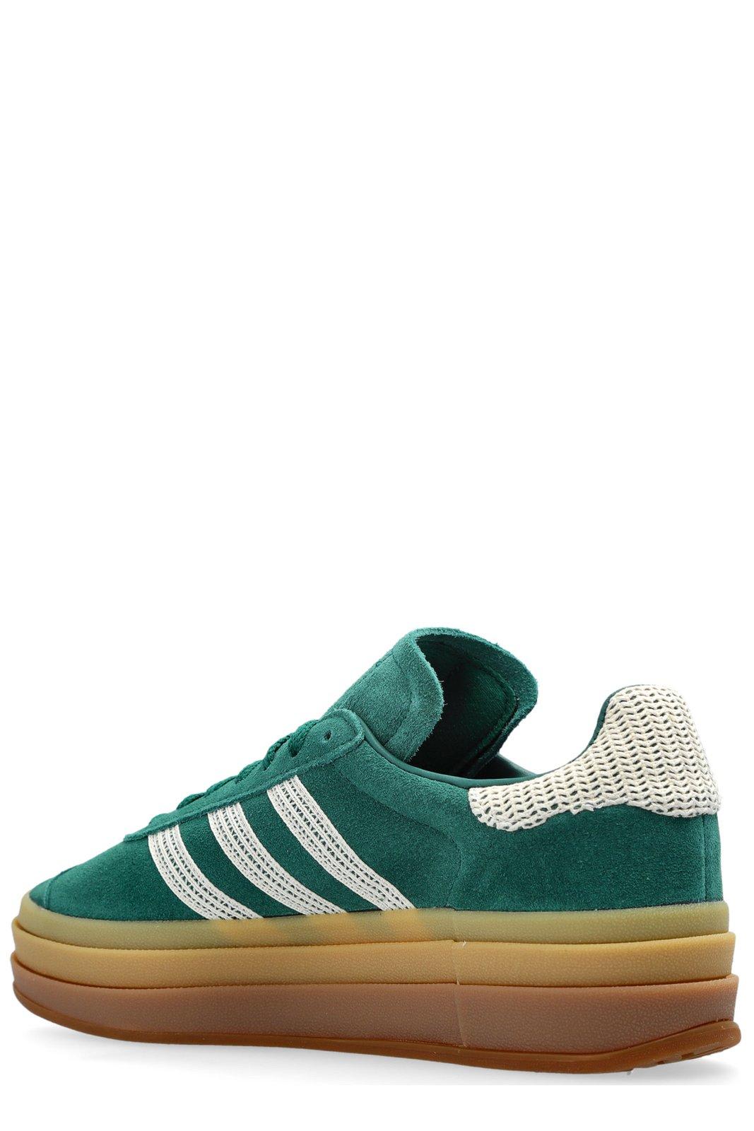 Adidas Originals Gazelle Bold Sneakers In Cgreen/wonwhi/goldmt