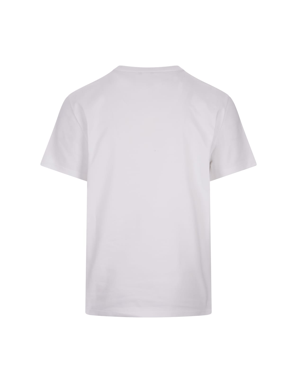 Shop Alexander Mcqueen White T-shirt With Two-tone Logo