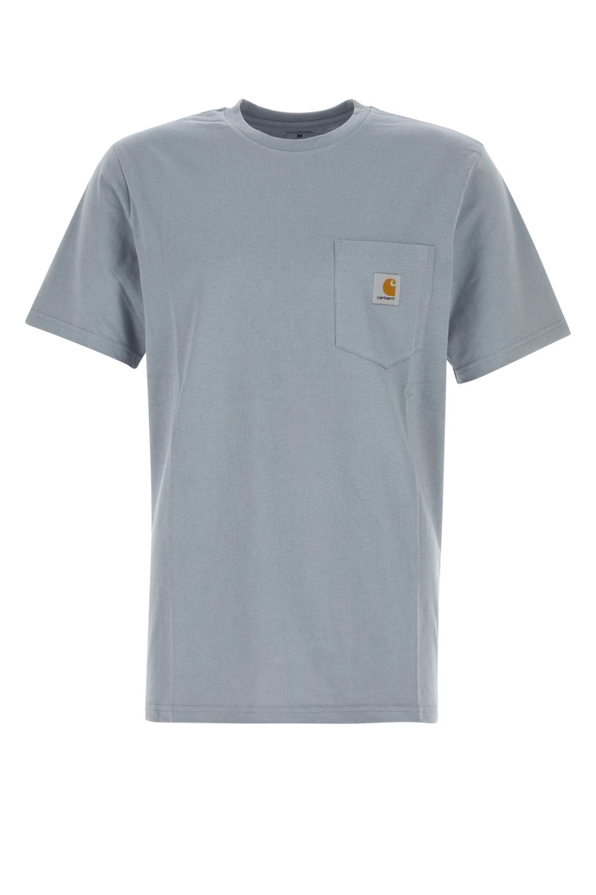 Powder Light Blue Cotton S/s Pocket T-shirt