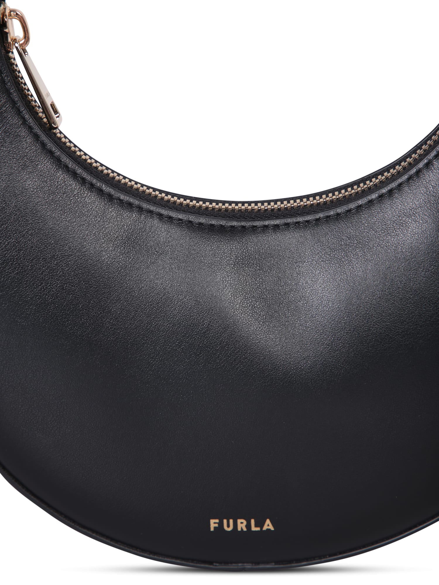 Furla Curved Silhouette Mini Shoulder Bag In Black