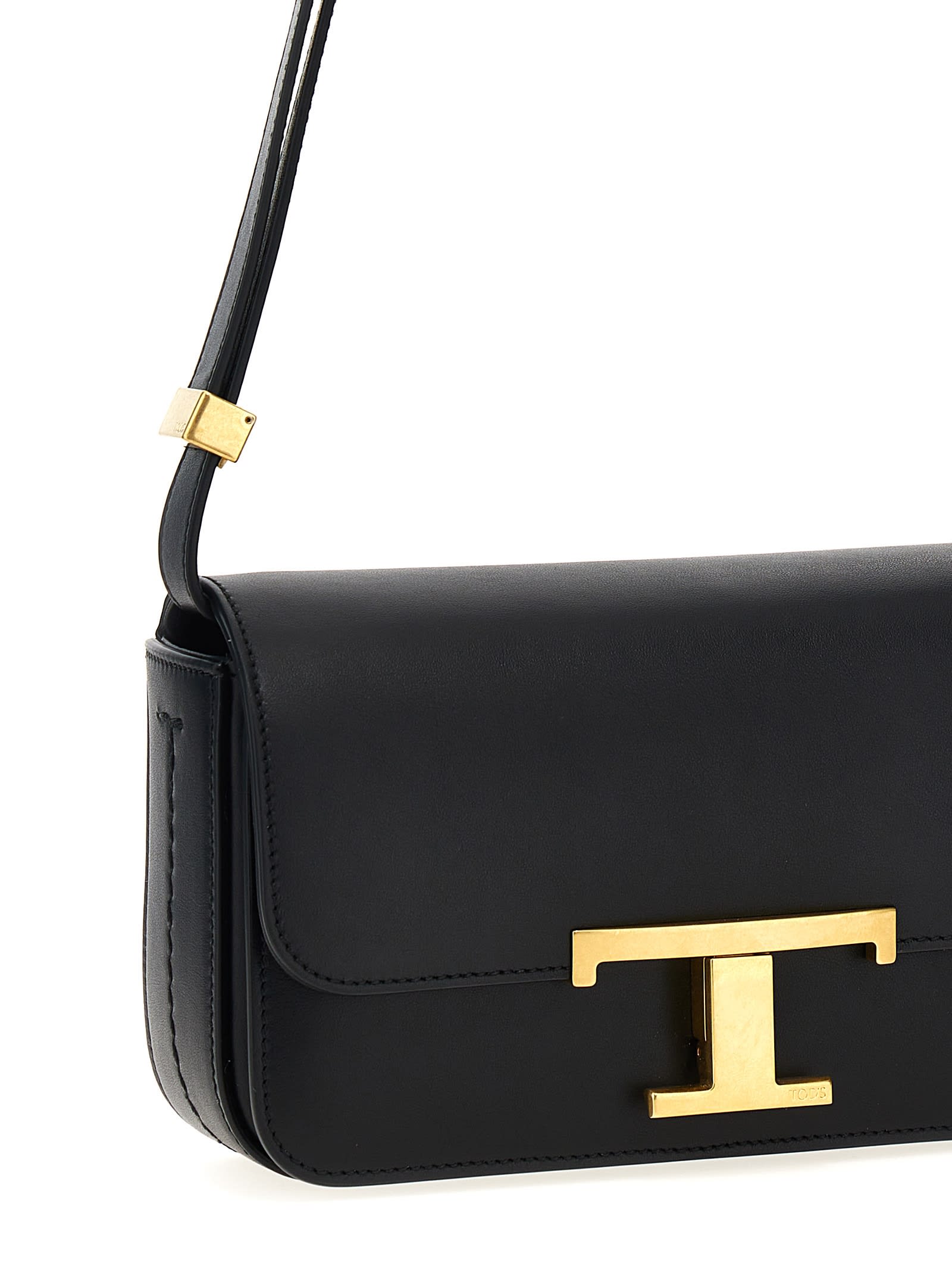 Shop Tod's T Micro Crossbody Bag In Black