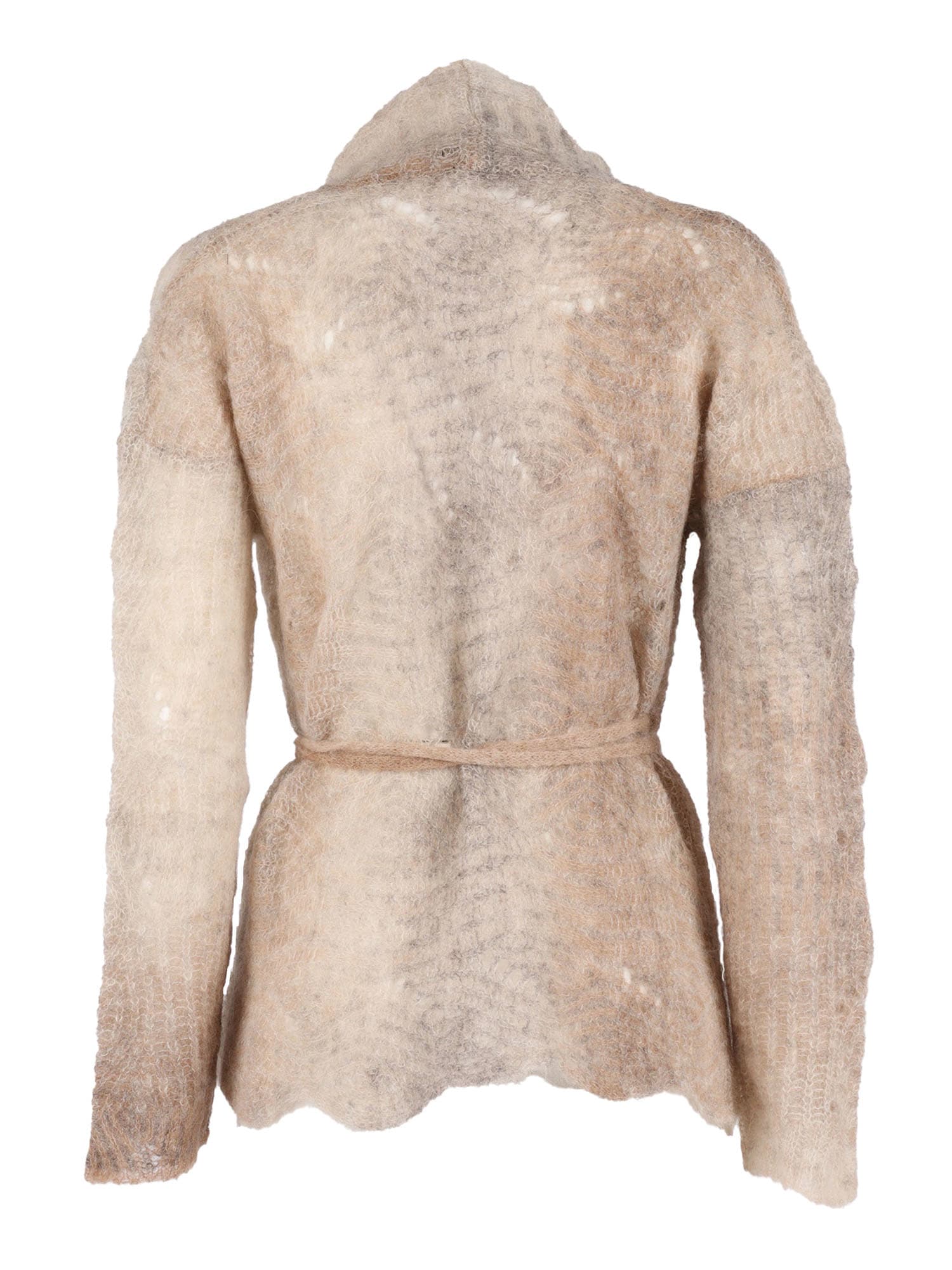 Kangra Cashmere Sweater With Printed Effect In Neutral