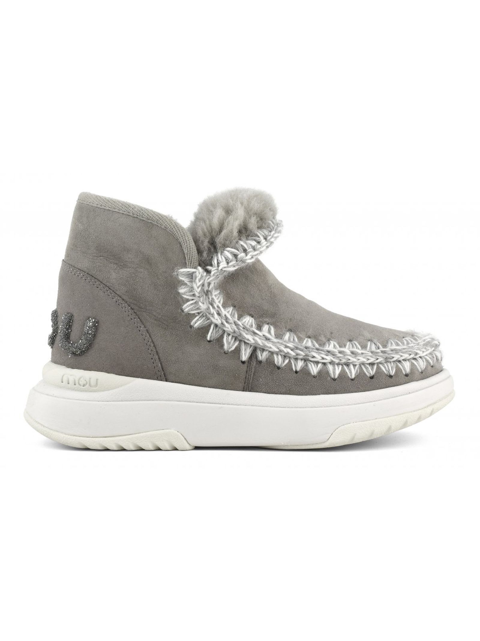 MOU ESKIMO JOGGER IN GREY SHEEPSKIN 