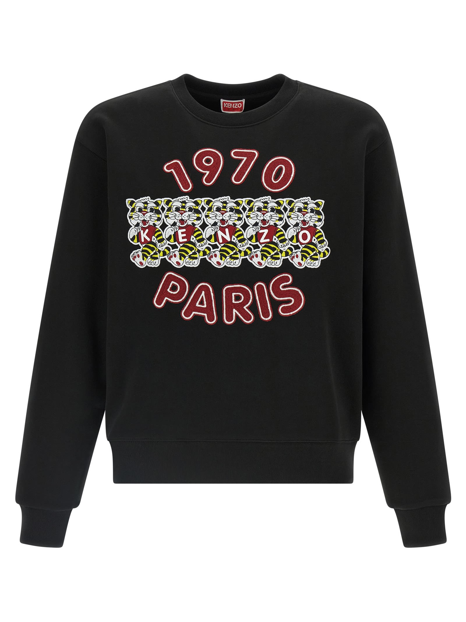 Kenzo Tiger Embroidery Crew Neck Sweatshirt In Multi