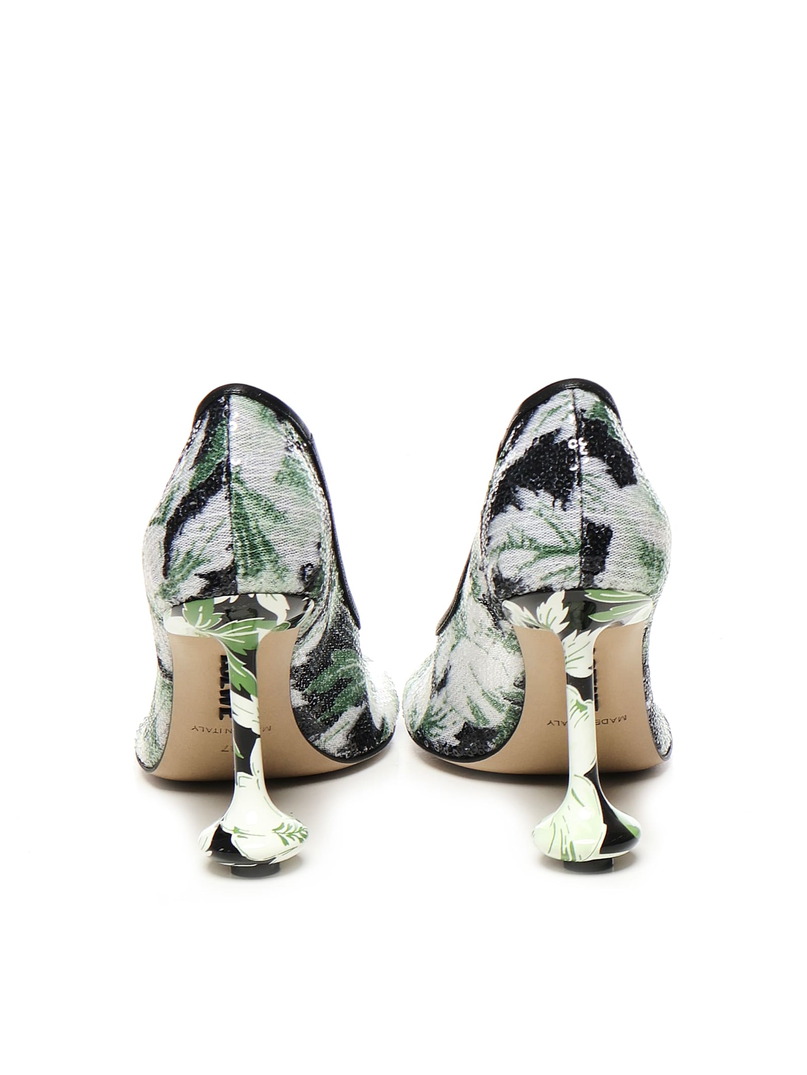 Loewe Mesh Toy Pumps With Embellished Floral Pattern