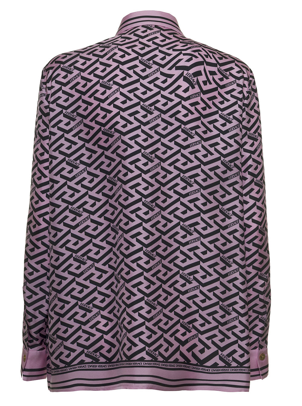 Versace Silk Monogram Foulard Shirt