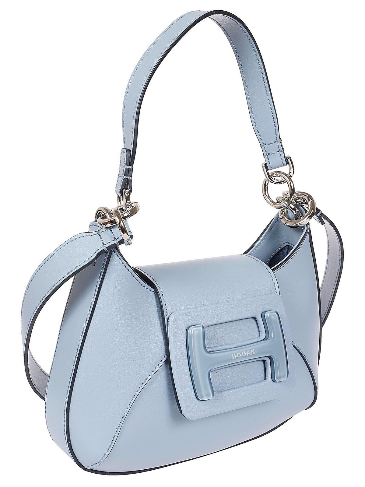 Shop Hogan H-bag Mini Shoulder Bag In Gnawed Blue