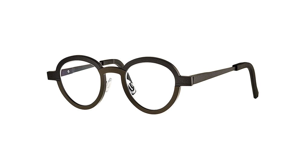 Shop Theo Eyewear Collins - 468 Glasses In Matte Black