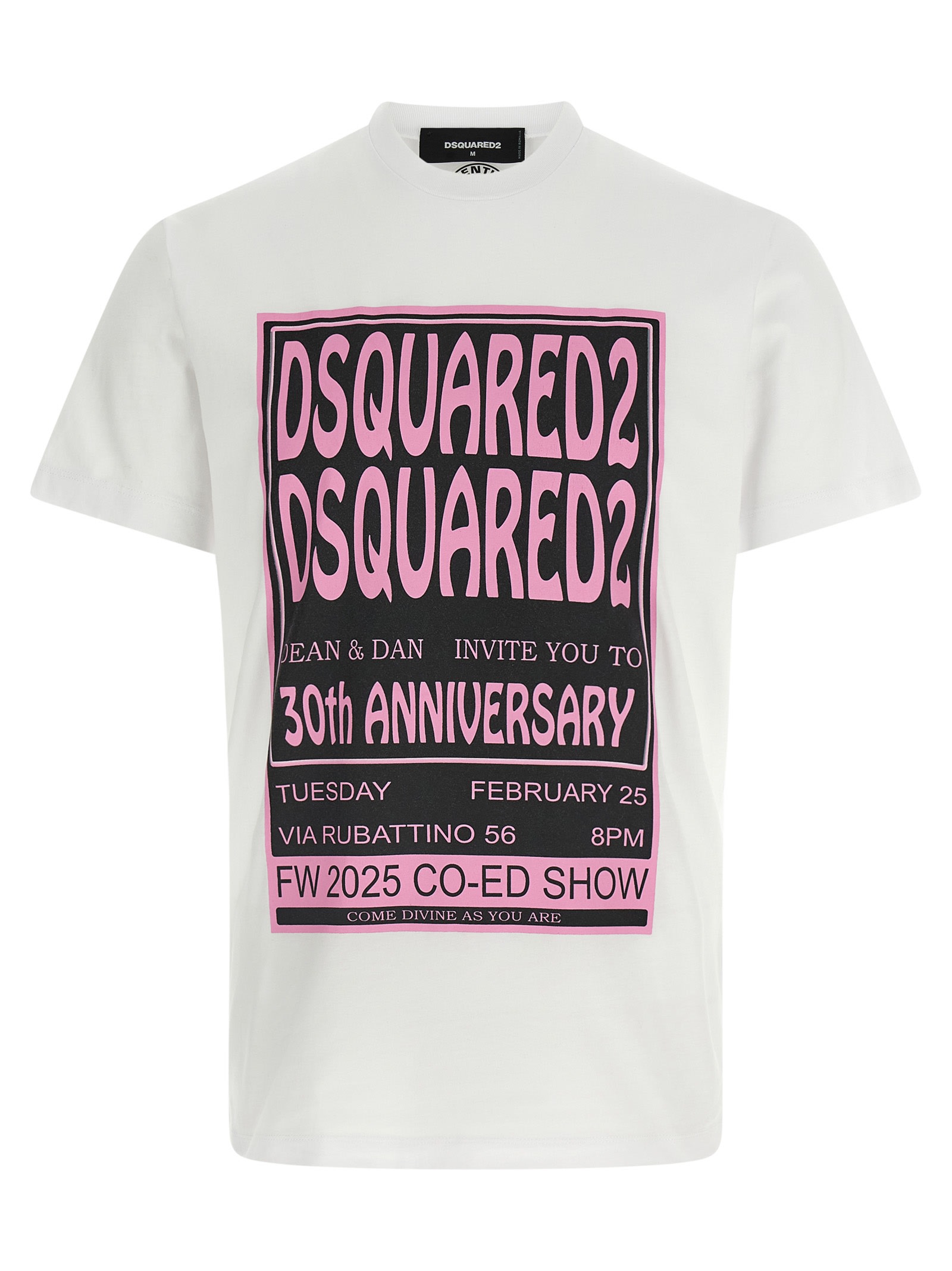 Dsquared2 Fashion Show Graphic Print T-shirt In White