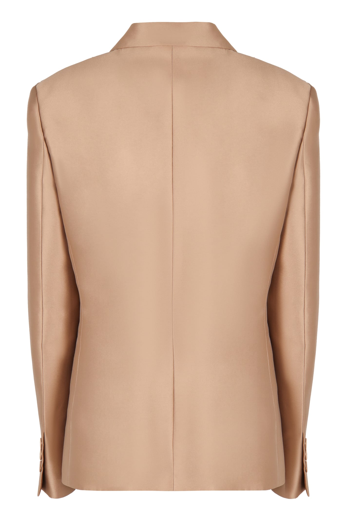 Shop Alberta Ferretti Ìsatin Blazer In Beige