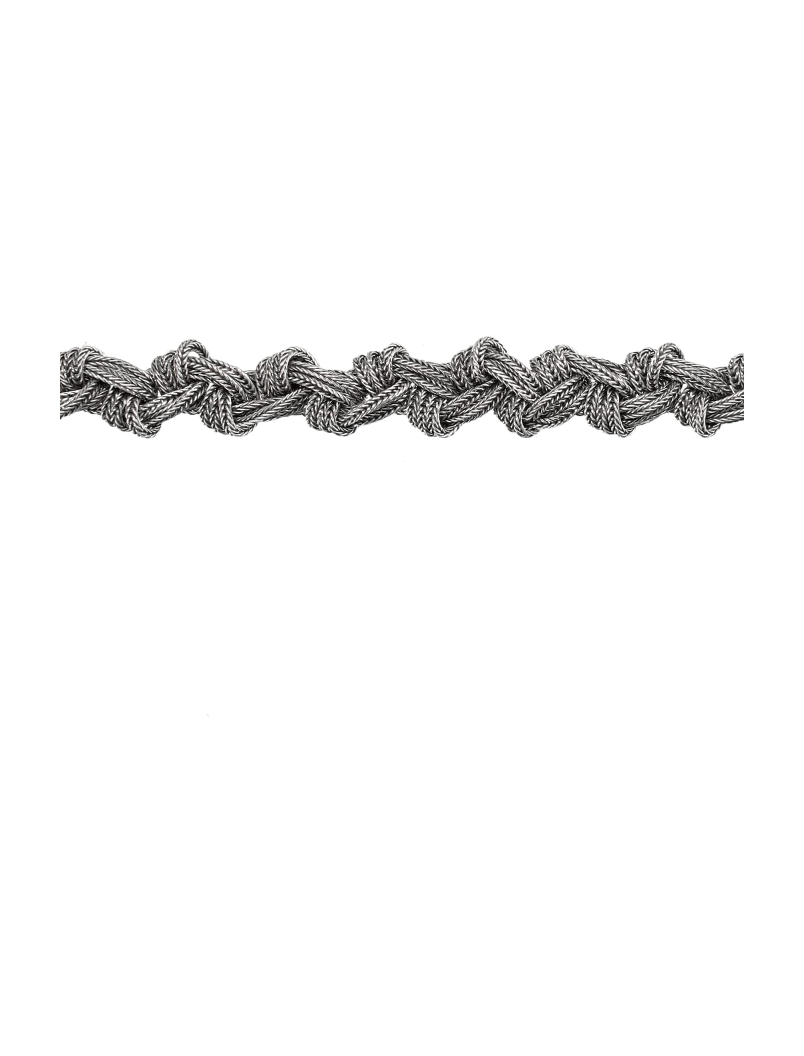 Shop Emanuele Bicocchi New Rope Knot Necklace In Silver