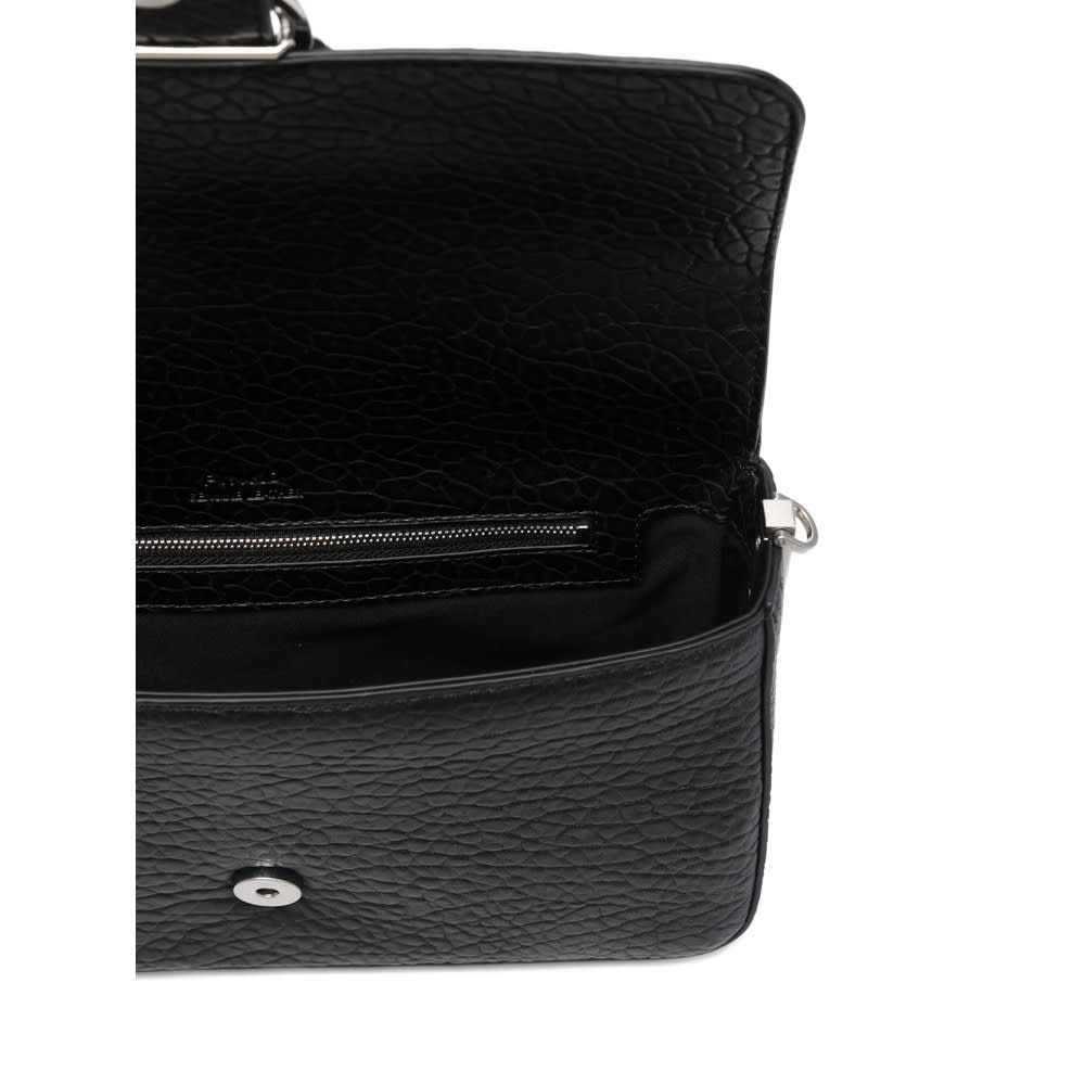 Pinko Edium Classic Love Slouchy Leather Bag In Black