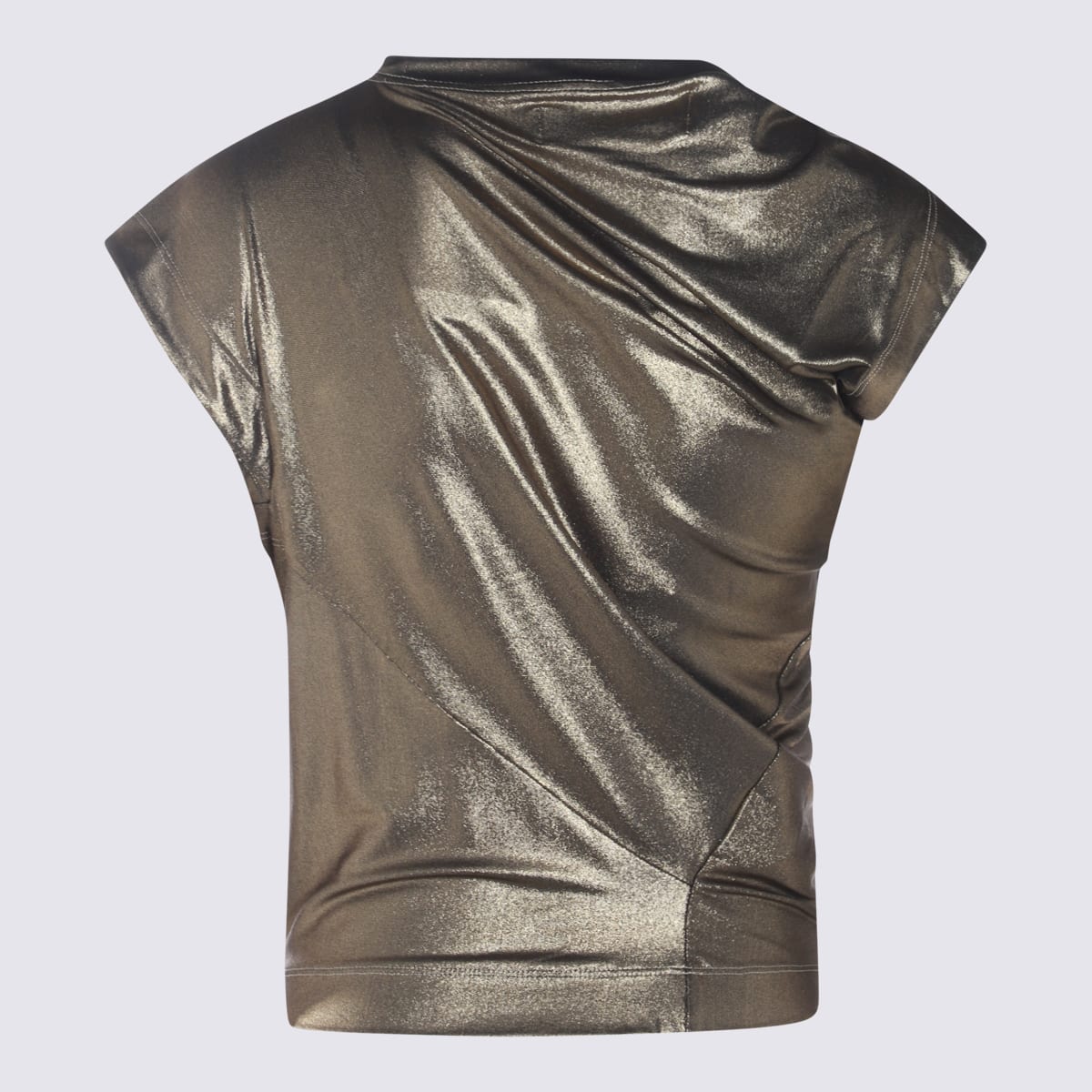 Shop Vivienne Westwood Gold Viscose Top In Golden