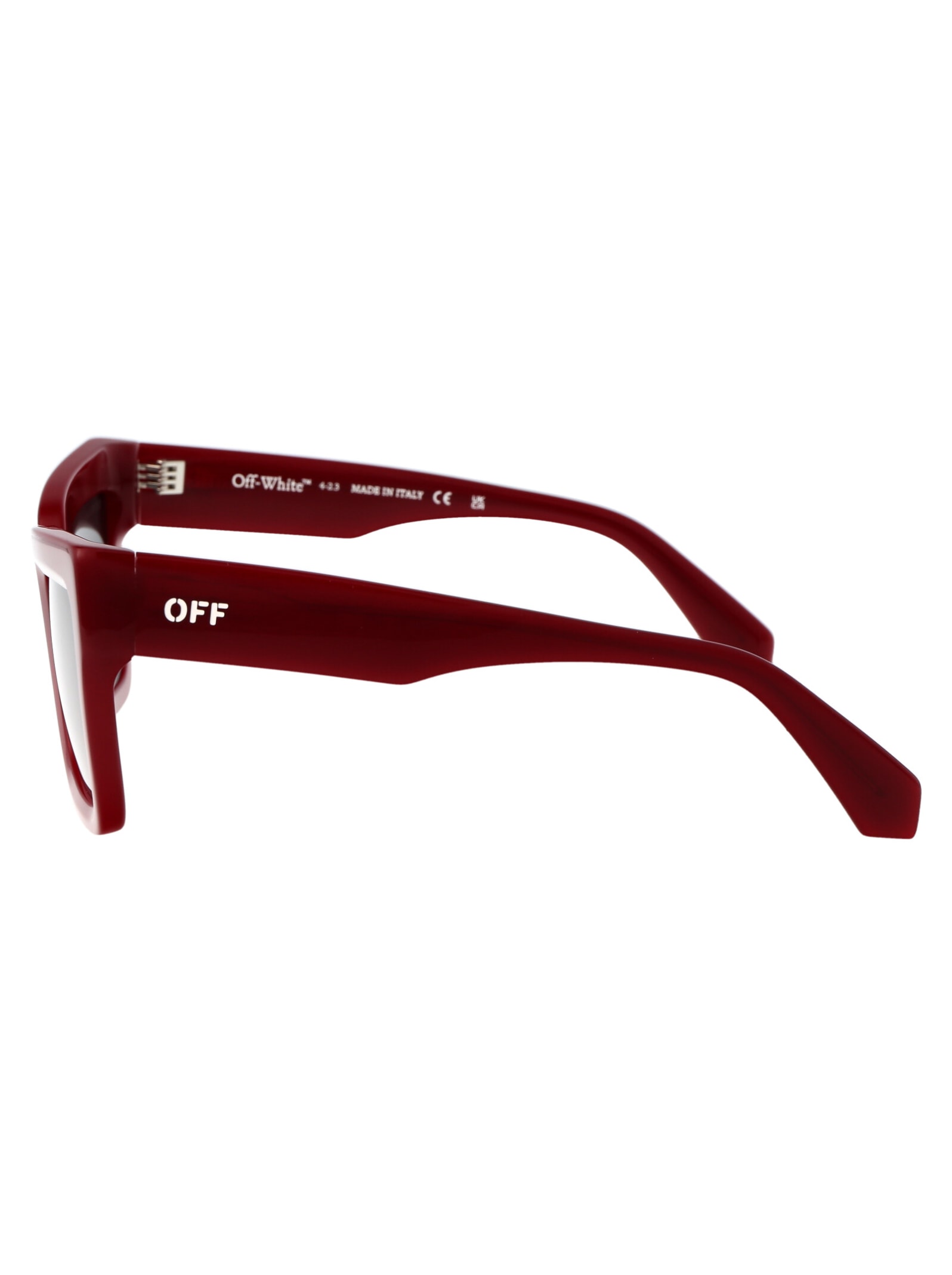 Shop Off-white Firenze Sunglasses In 2707 Burgundy
