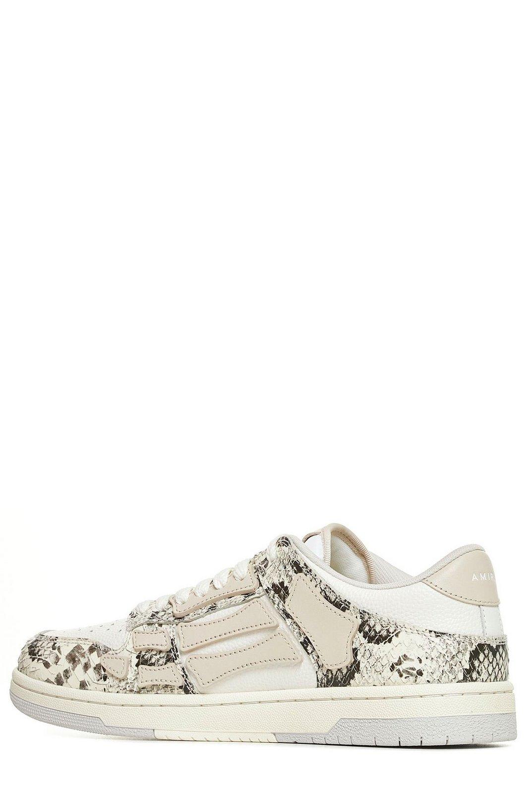 AMIRI SKELETON PATCH ROUND TOE SNEAKERS 