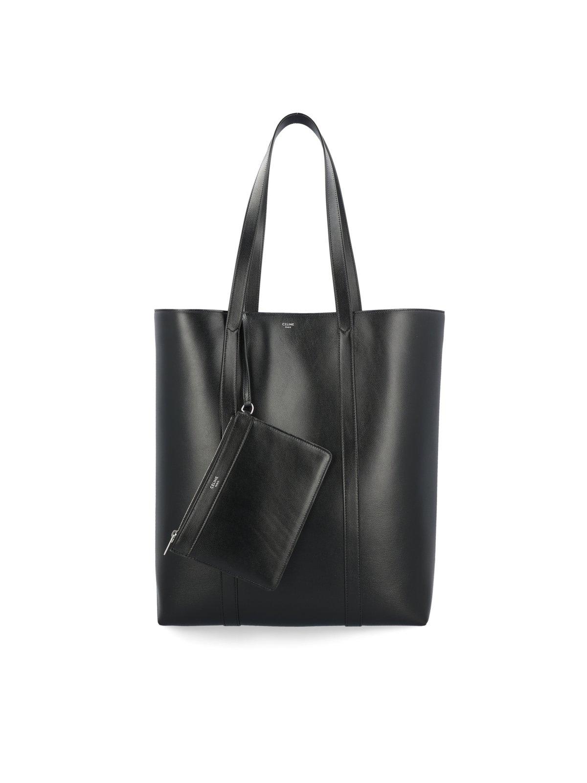 Celine Logo Detailed Museum Bag In Black | ModeSens