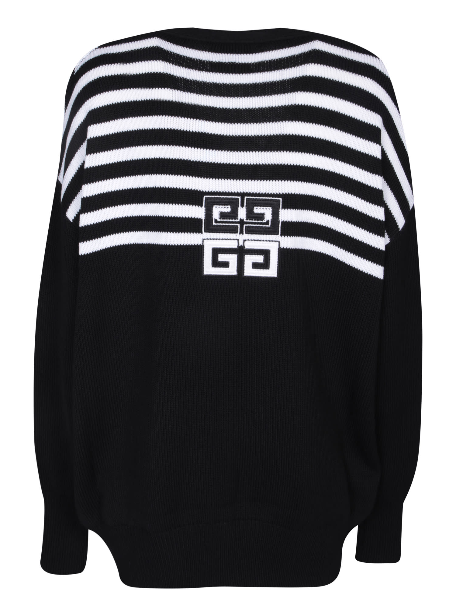 Shop Givenchy Striped Black/white Cardigan