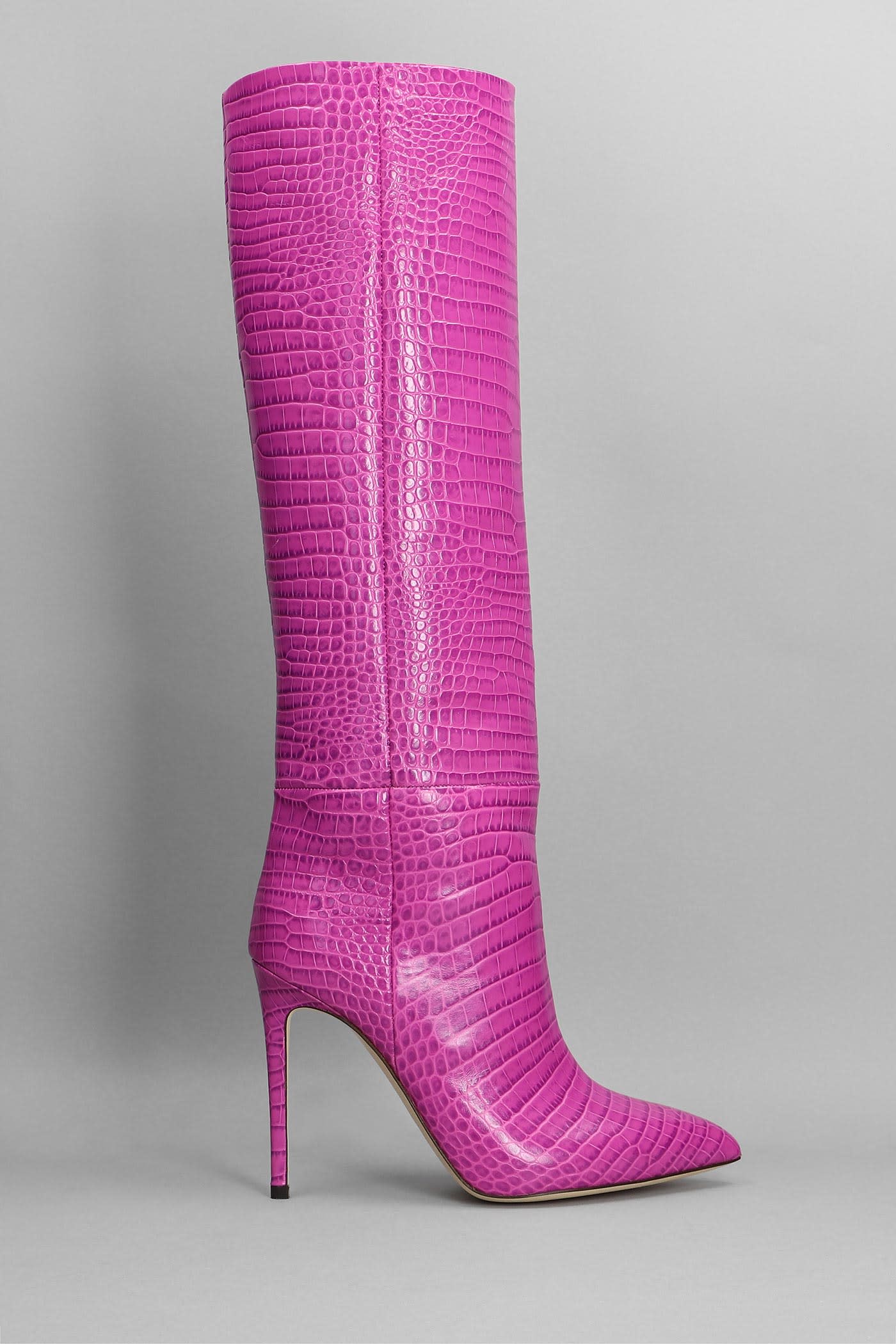Paris Texas High Heels Boots In Fuxia Leather