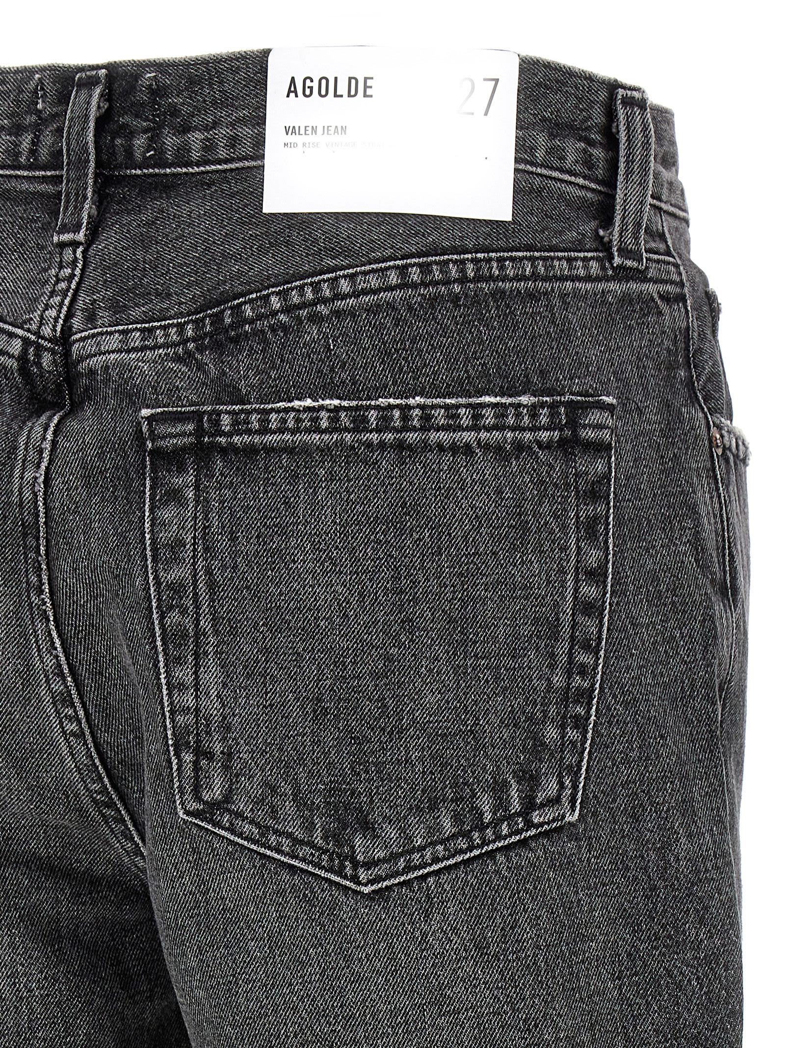 Agolde Low Slung Baggy Jeans In Gray