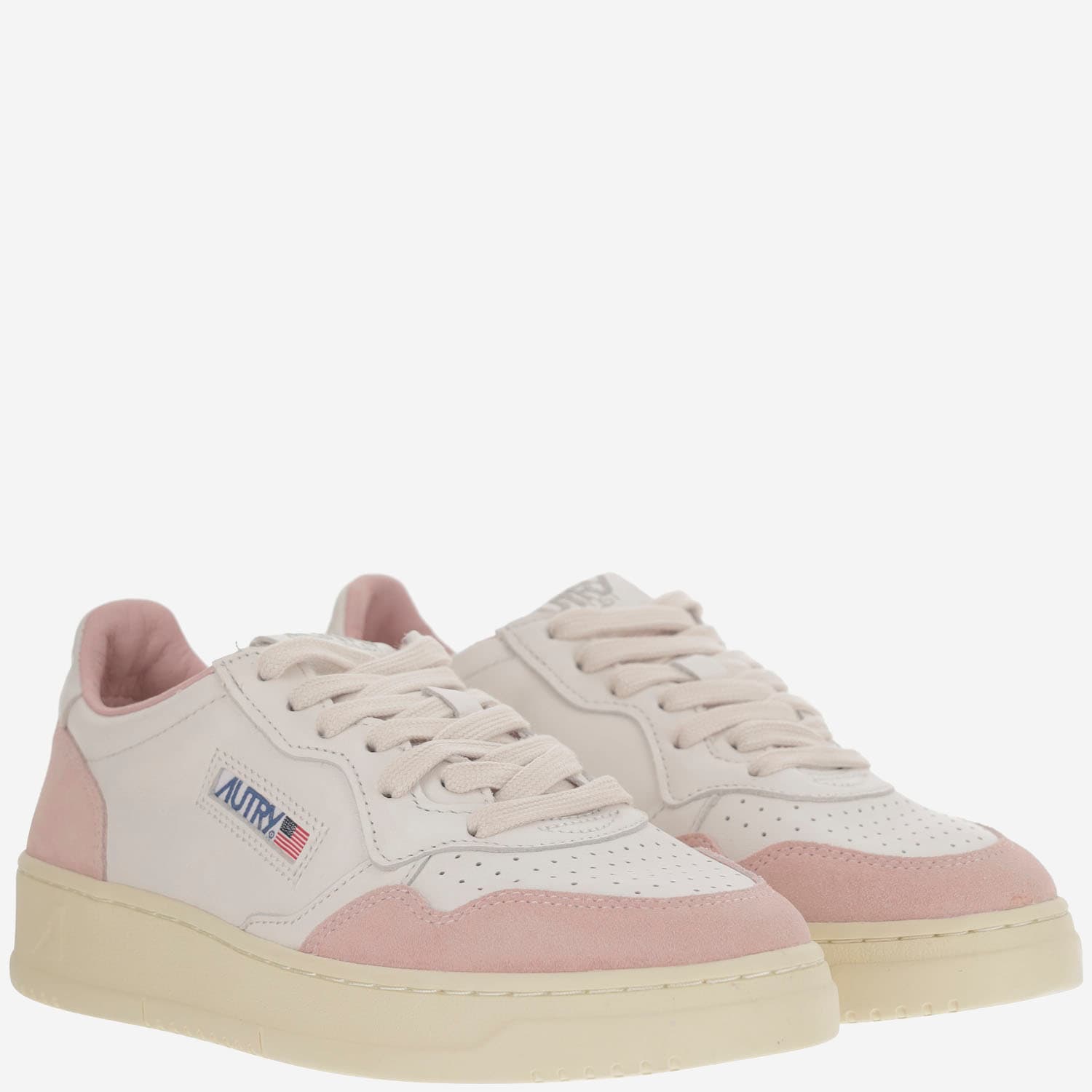 Autry Medalist Low-top Sneakers With Goat Leather In Multi