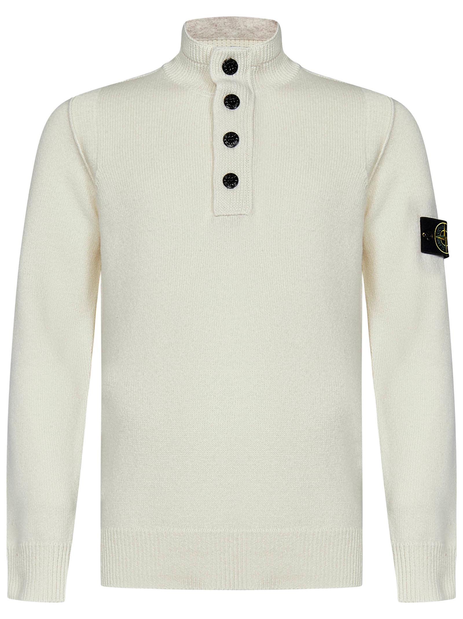 Shop Stone Island Sweater In White