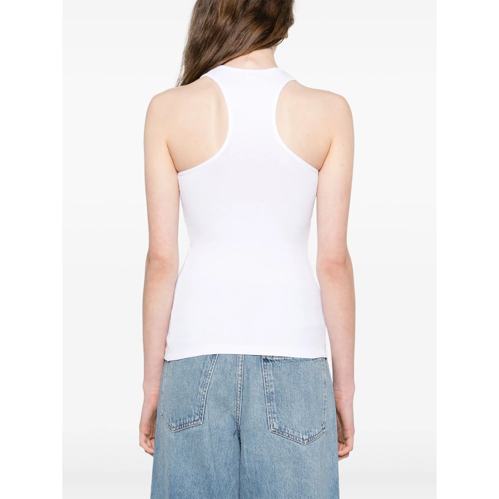 Stella Mccartney Wet Tank Top Slippery When Graphic Print In White