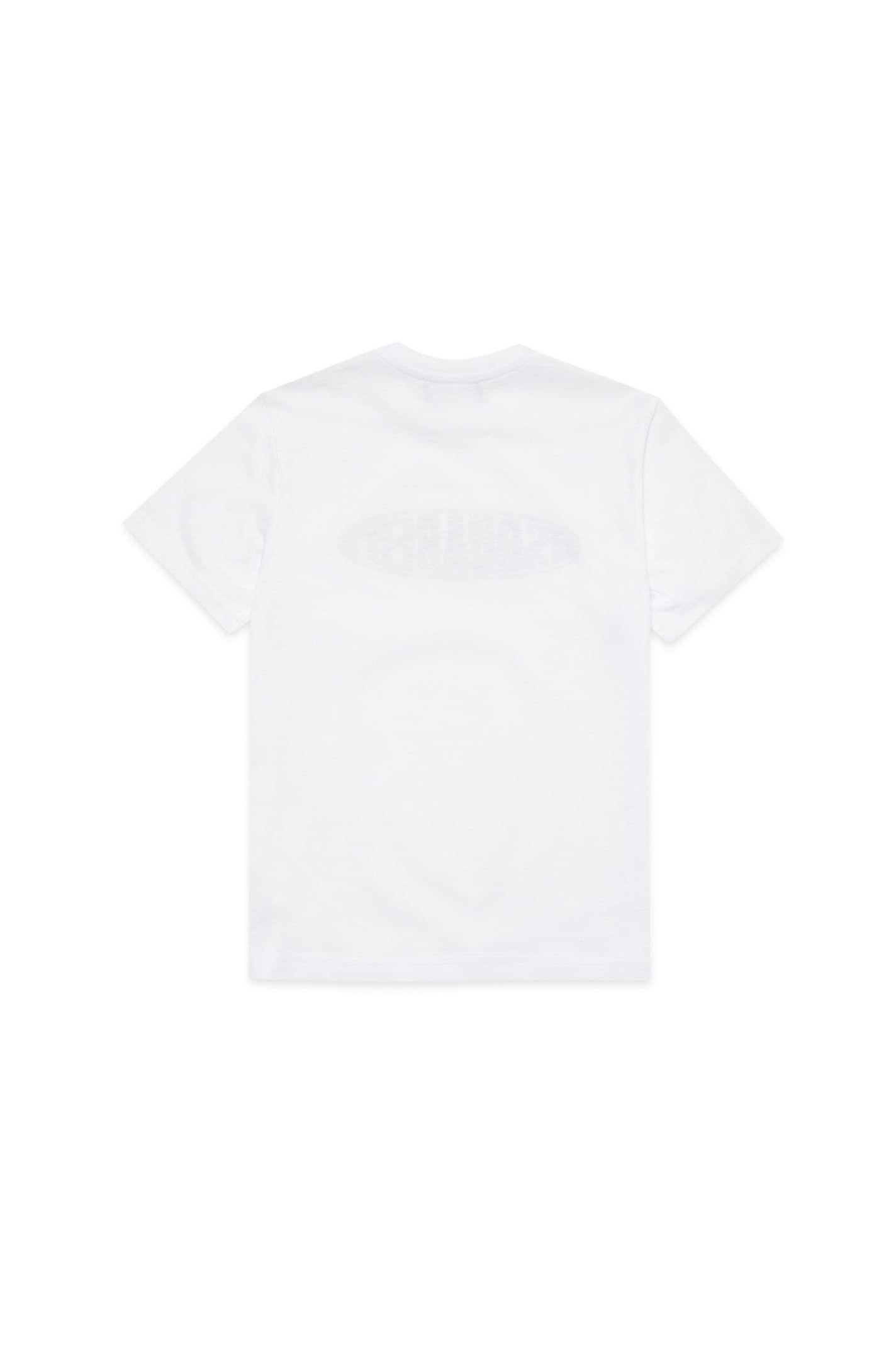 Shop Dsquared2 D2t1016u Relax T-shirt Dsquared Surf Branded T-shirt In Bianco
