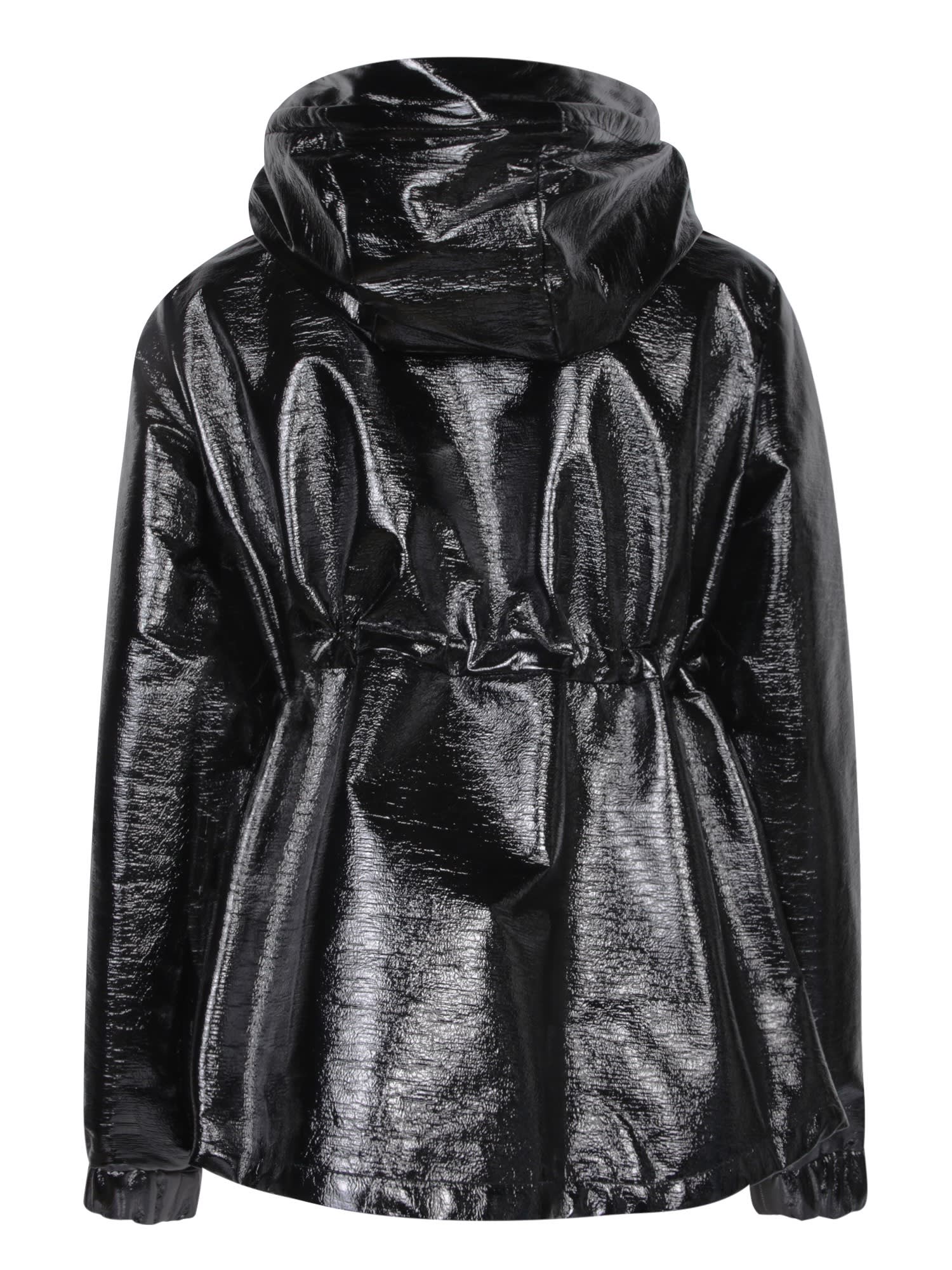 Shop Moncler Agnou Short Parka Down Jacket In Black